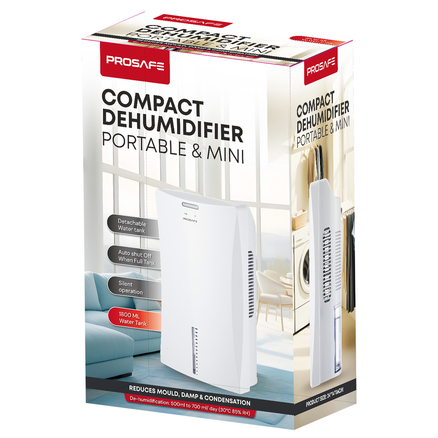 PROSAFE Compact Dehumidifier - White Image 2