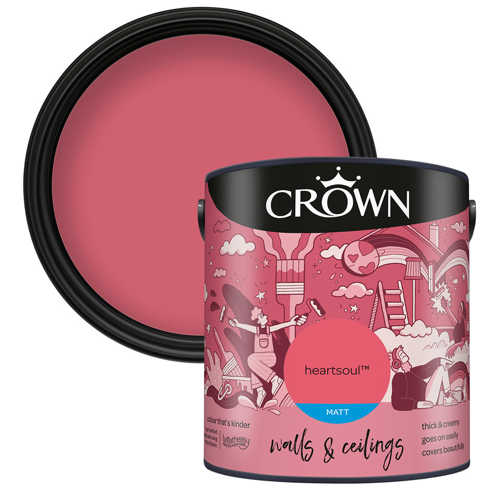 Crown Walls & Ceilings Heartsoul Matt Emulsion Paint 2.5L Image 1