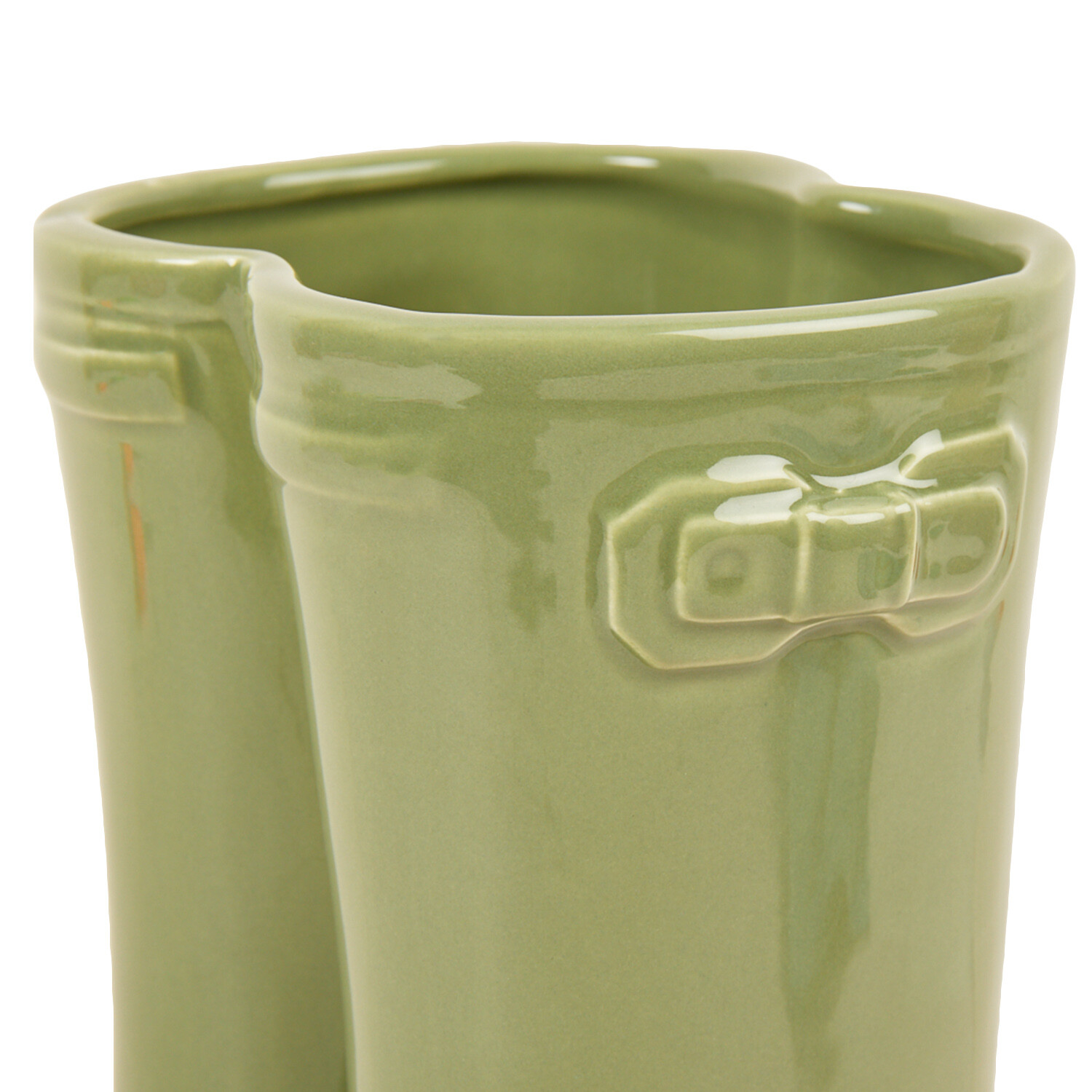 Wellington Boot Vase Ornament 22cm - Green Image 4