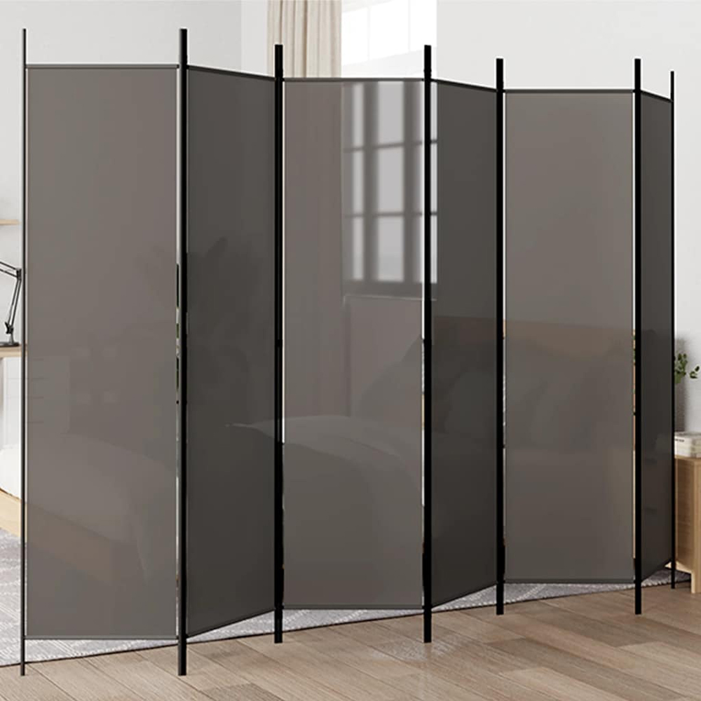 Walplus 6 Panel Anthracite Room Divider 300 x 200cm Image 7