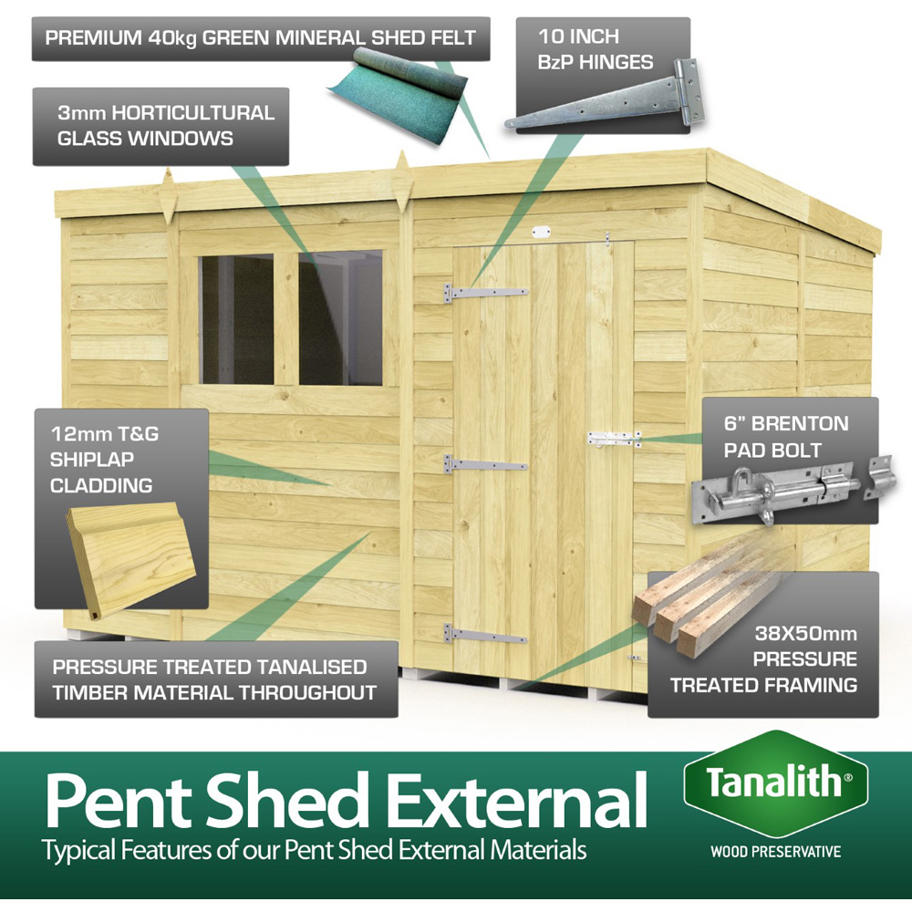 DIY Sheds 13 x 5ft Tongue and Groove Pent Shed Image 8