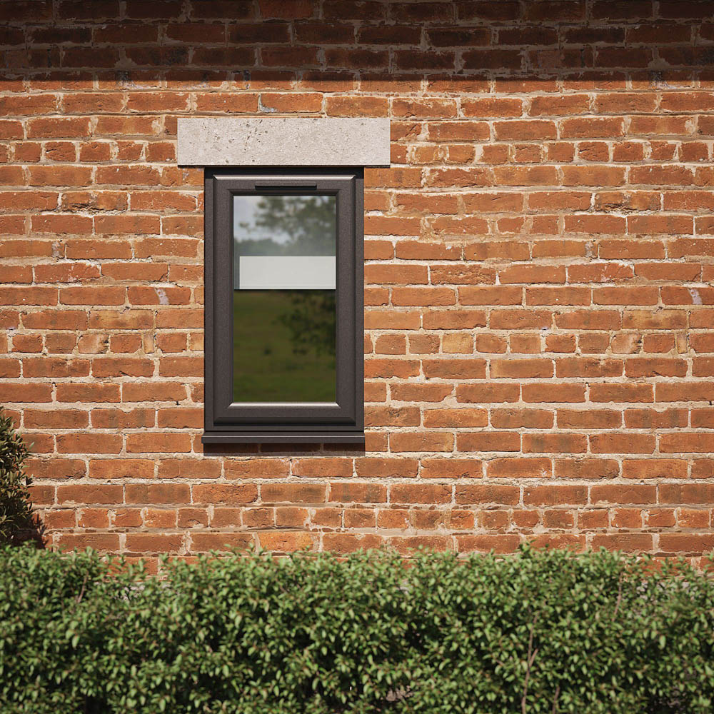 Crystal Black and White RH Side Hung Clear Double Glazed Window 610 x 1115mm Image 5