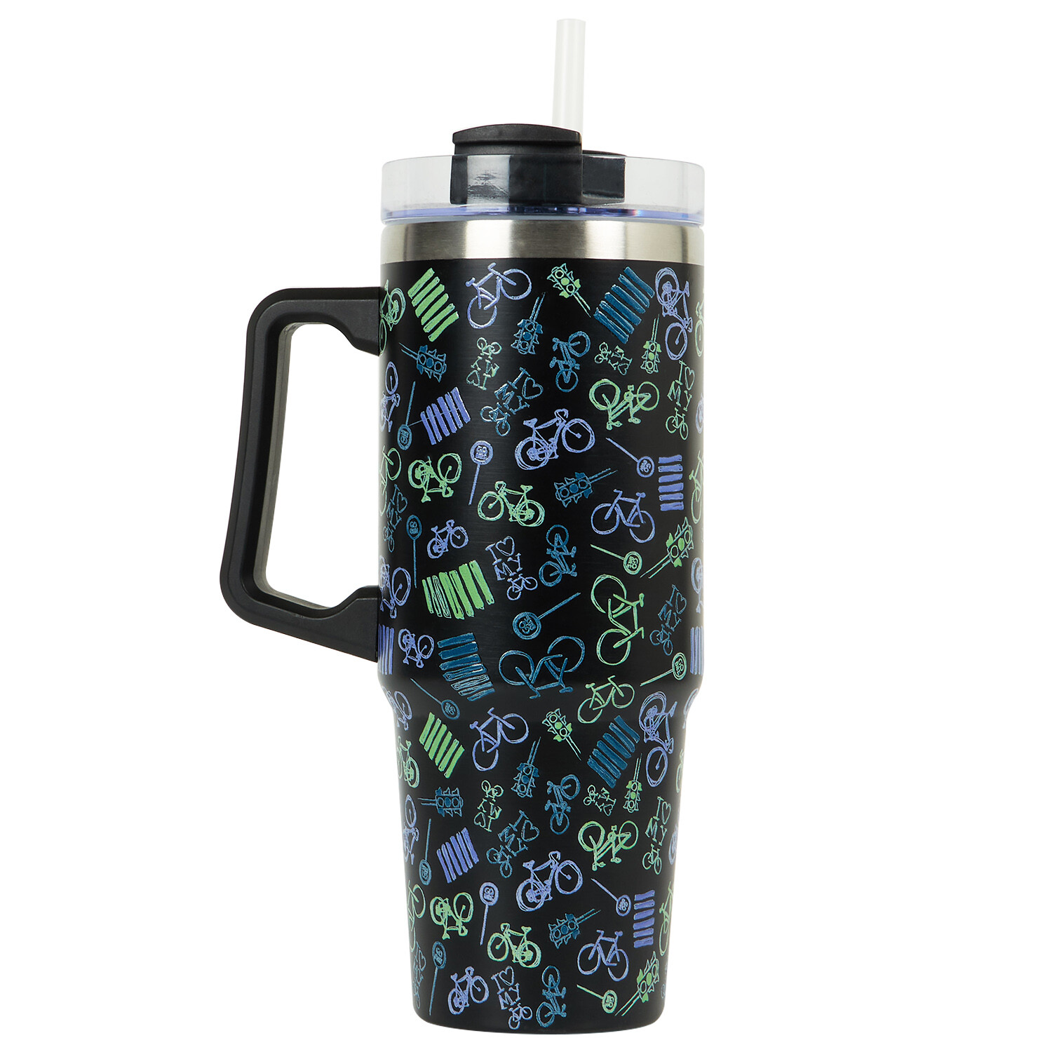 Bike Design Tumbler 850ml - Black Image 2