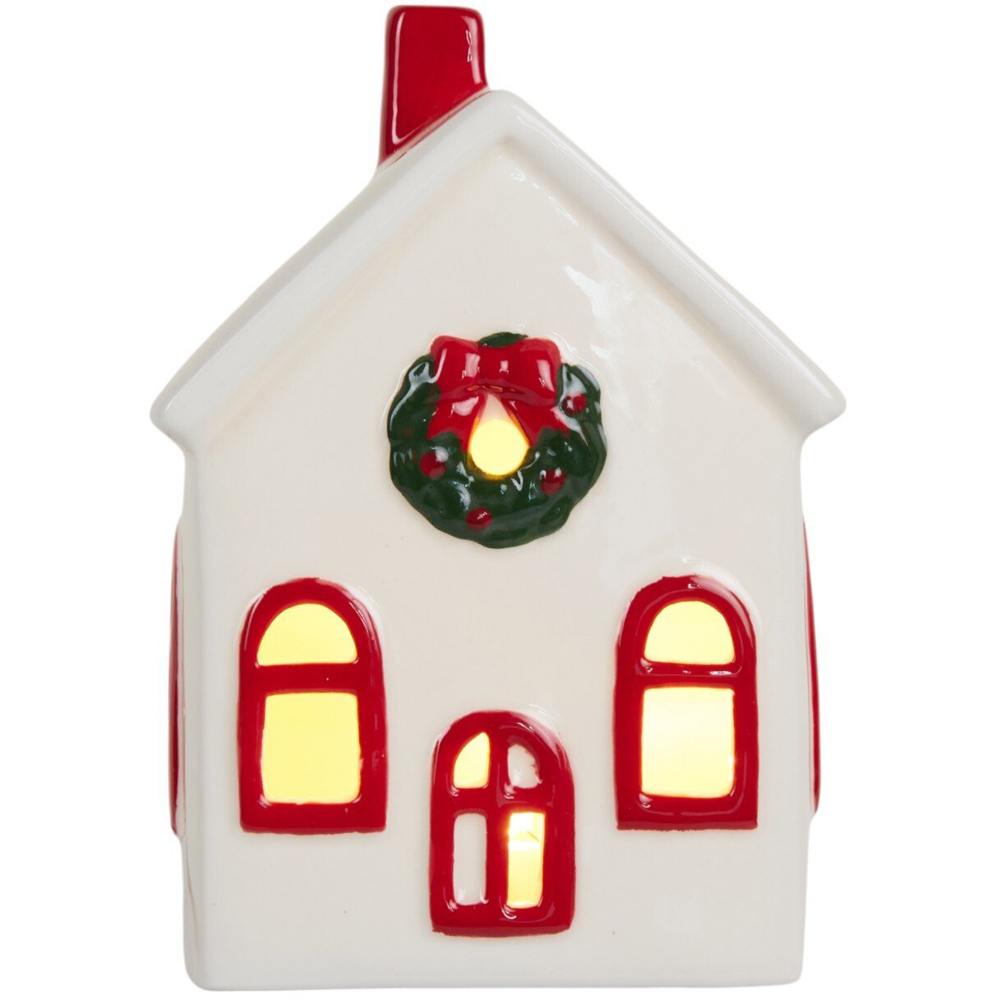 LED Wreath House White Image 2