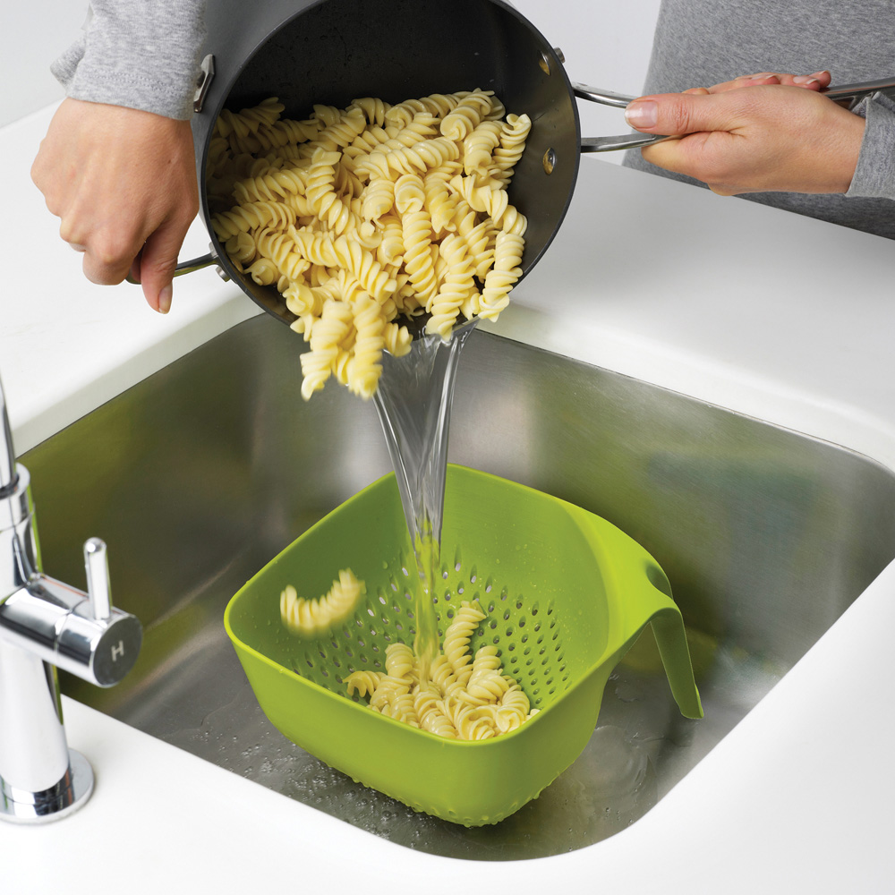 Joseph Joseph Square Green Colander Image 2
