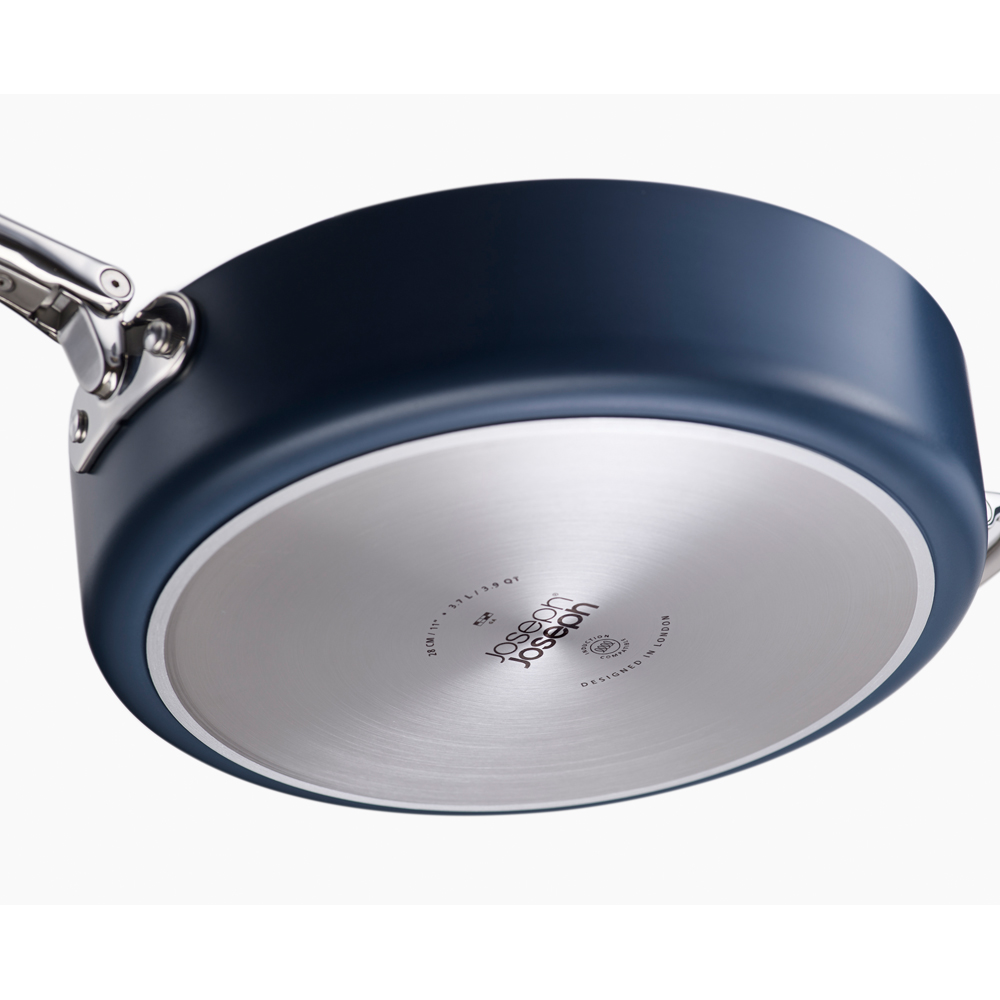 Joseph Joseph Space Blue Ceramic Folding Handle Non-Stick Frying Pan Set 2 Piece Image 5