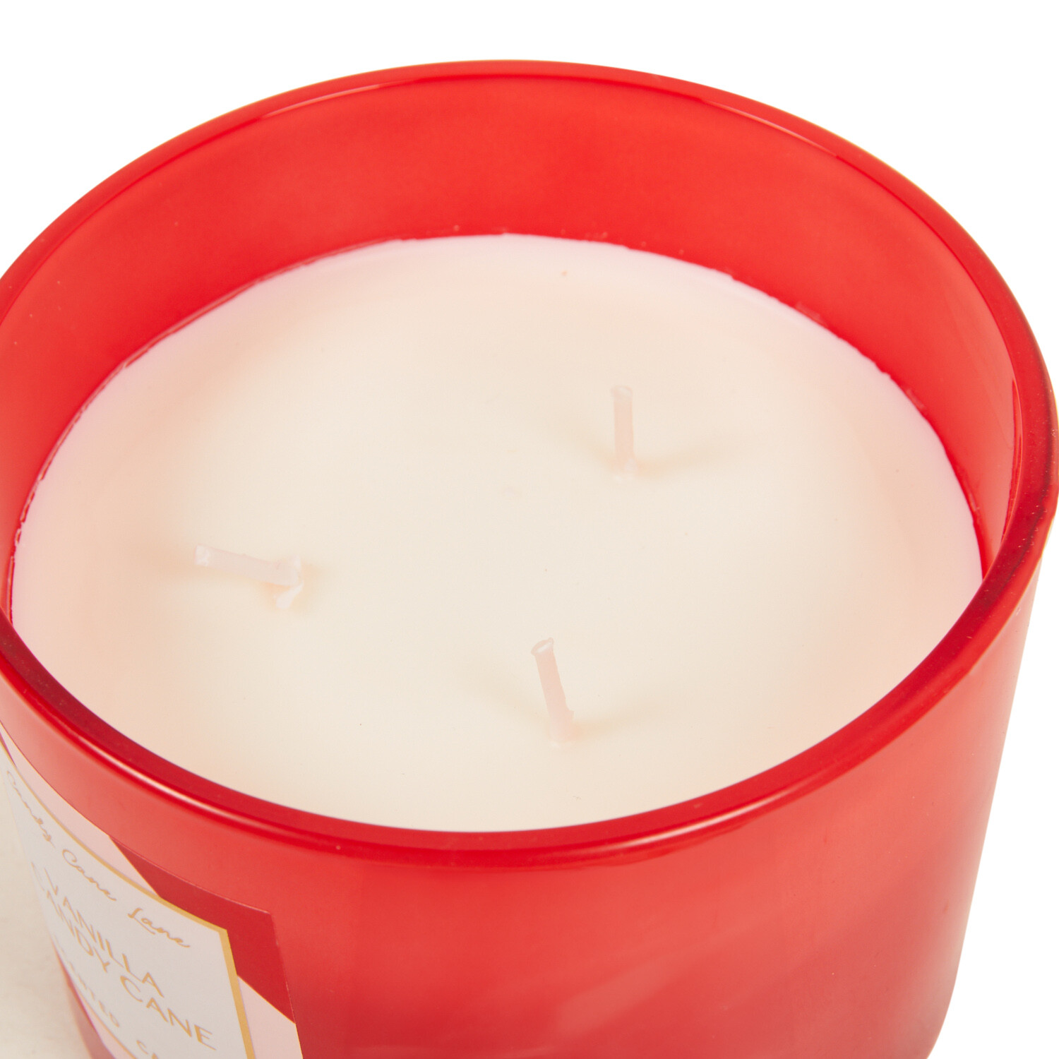 Festive Scented 3 Wick Candle - Vanilla Candy Cane Image 4