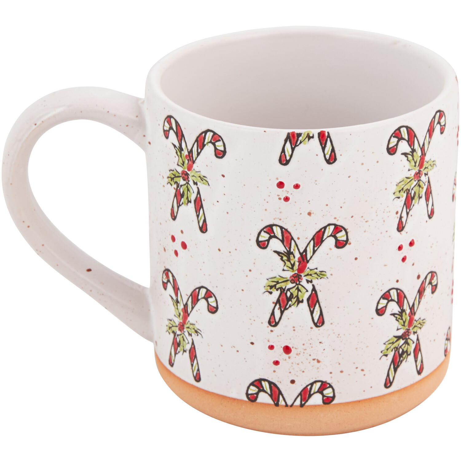 Festive Stone Candy Cane Mug - White Image 4