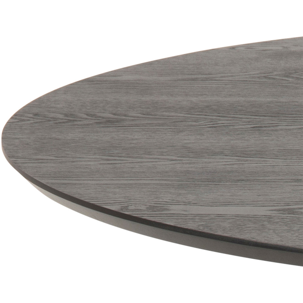 Furniture To Go Ibiza 4 Seater Round Dining Table with Black Ash Top and Matt Black Base Image 6