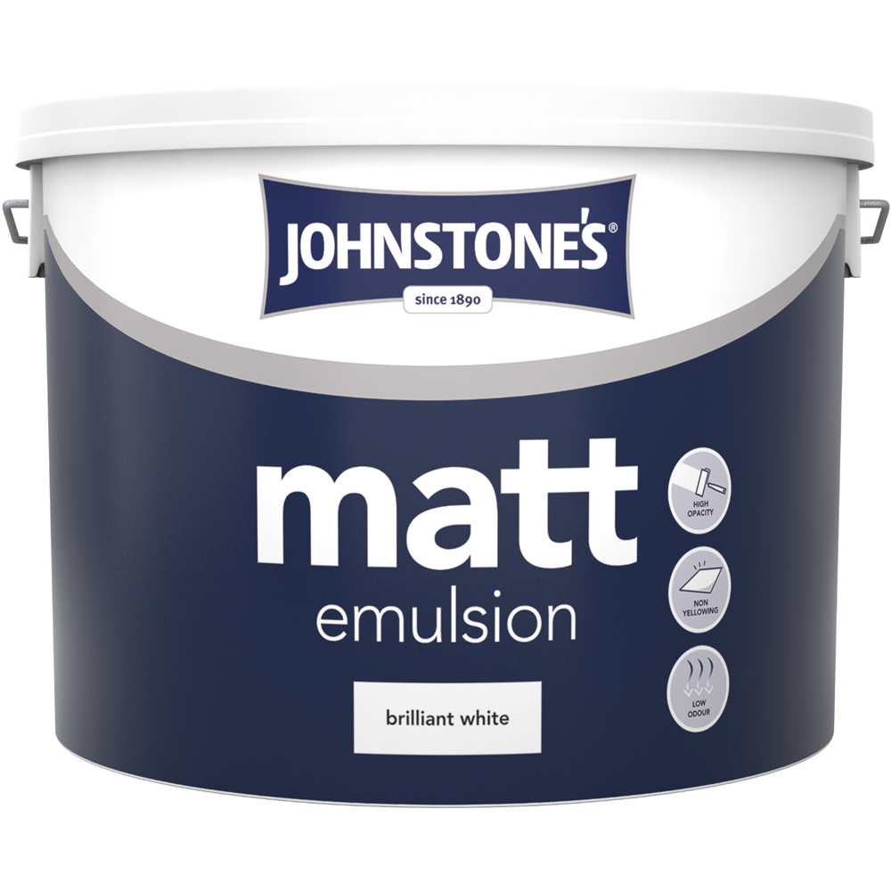 Johnstone's Contract Brilliant White Matt Paint 10L Image 2