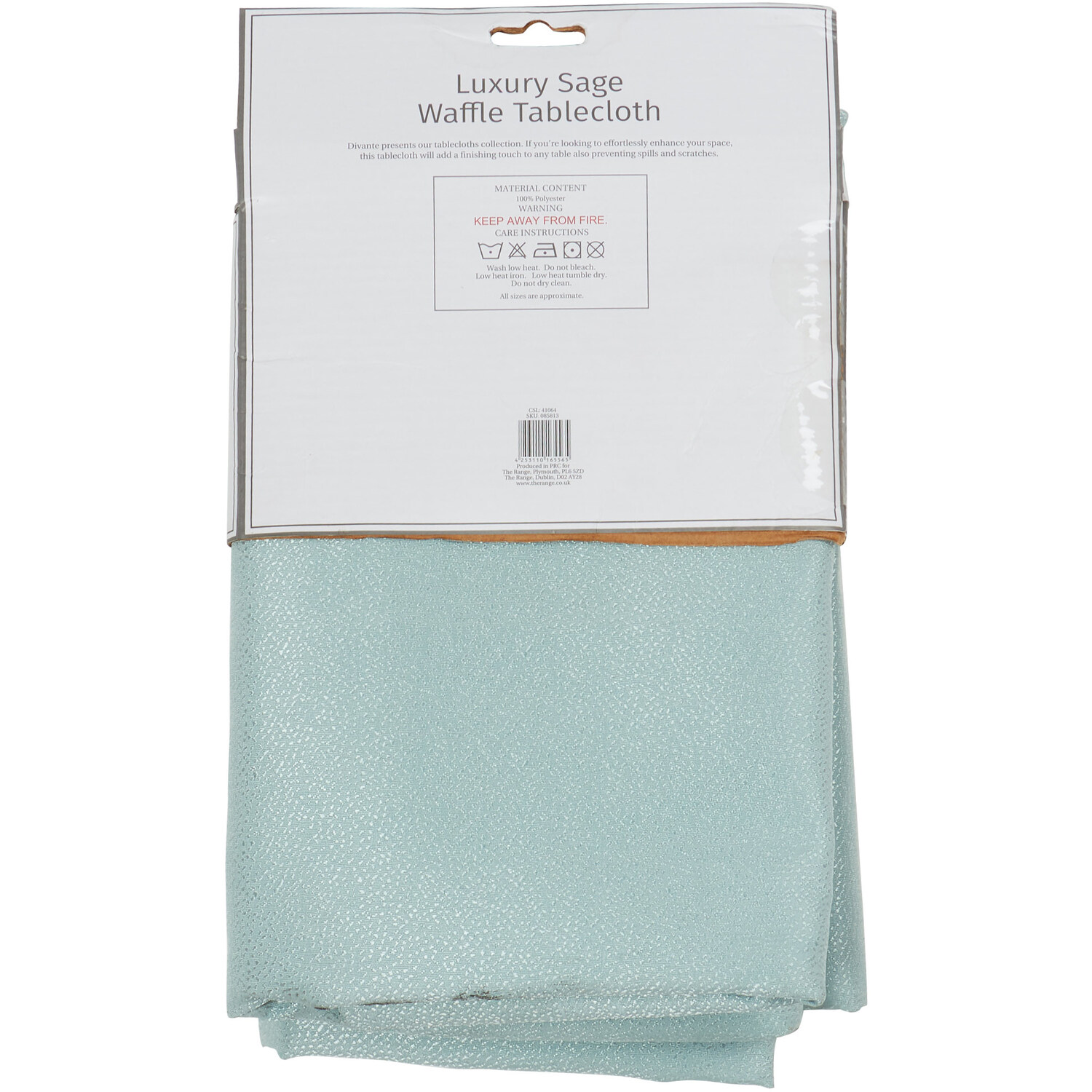 Divante Luxury Sage Waffle Tablecloth - Sage Image 2