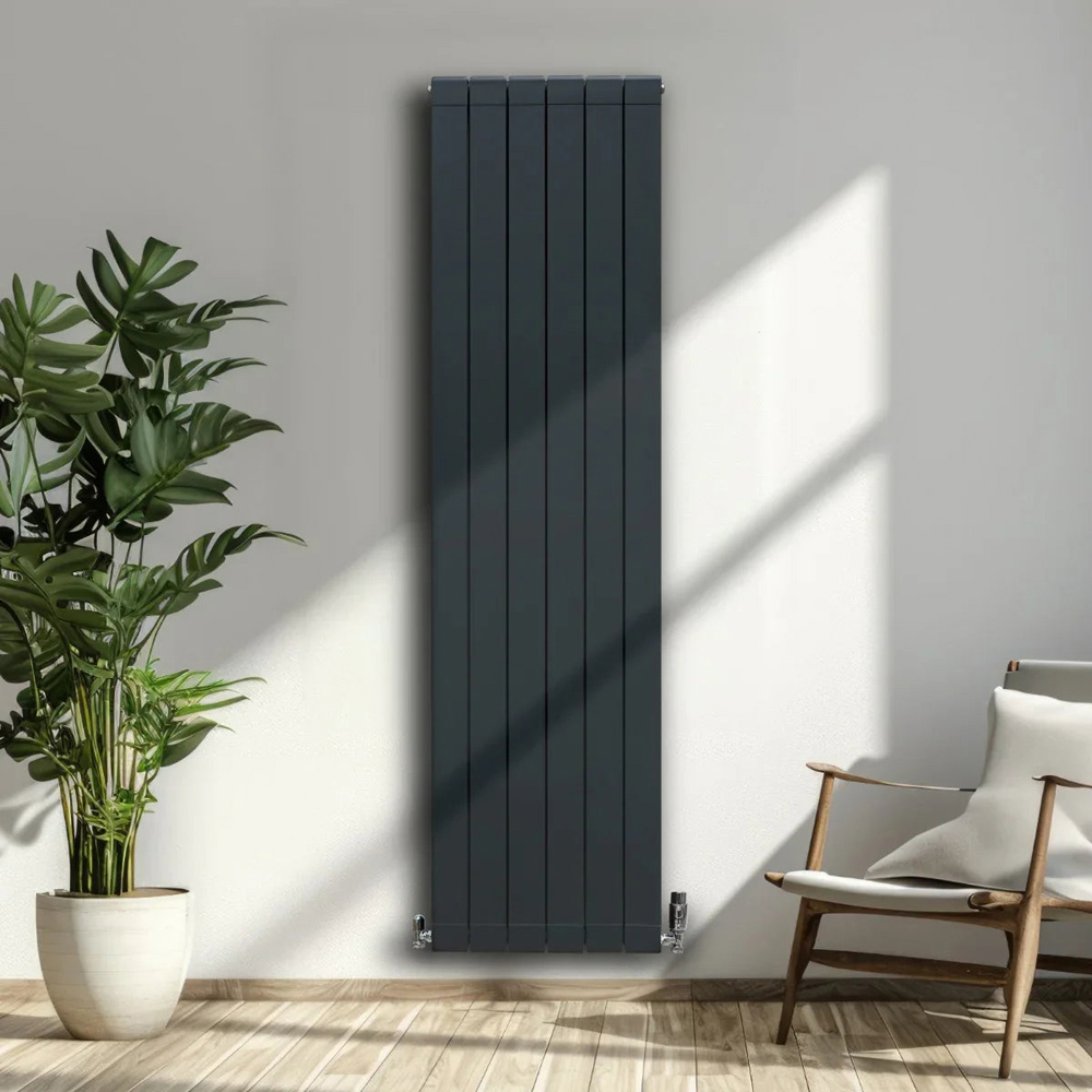 MonsterShop Anthracite Grey 4 Column Radiator 8783 BTU 1800 x 475mm Image 2