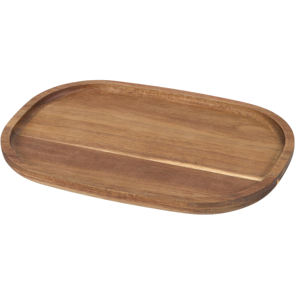 Acacia Wood Serving Platter Natural Oval Image 3
