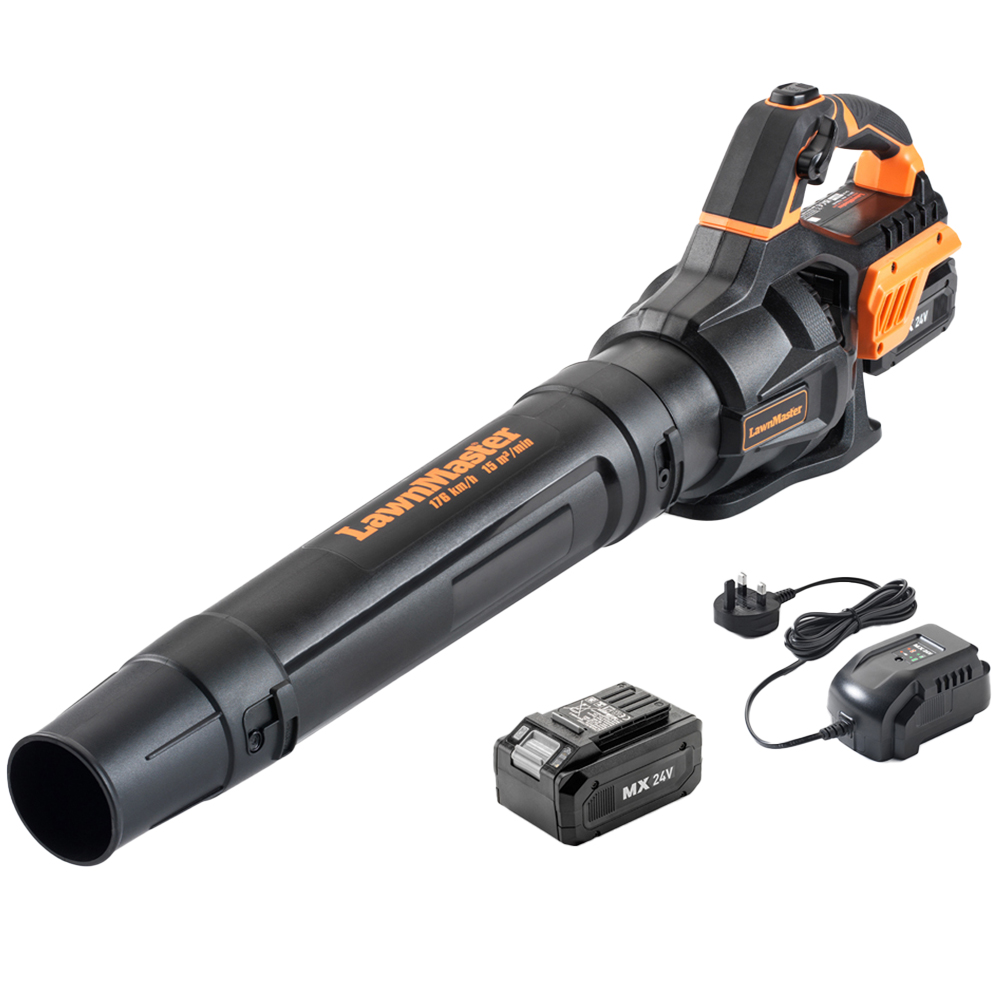 LawnMaster CLBL2407-01 MX 24V Cordless Handheld Axial Leaf Blower with 4.0Ah Battery Image 1