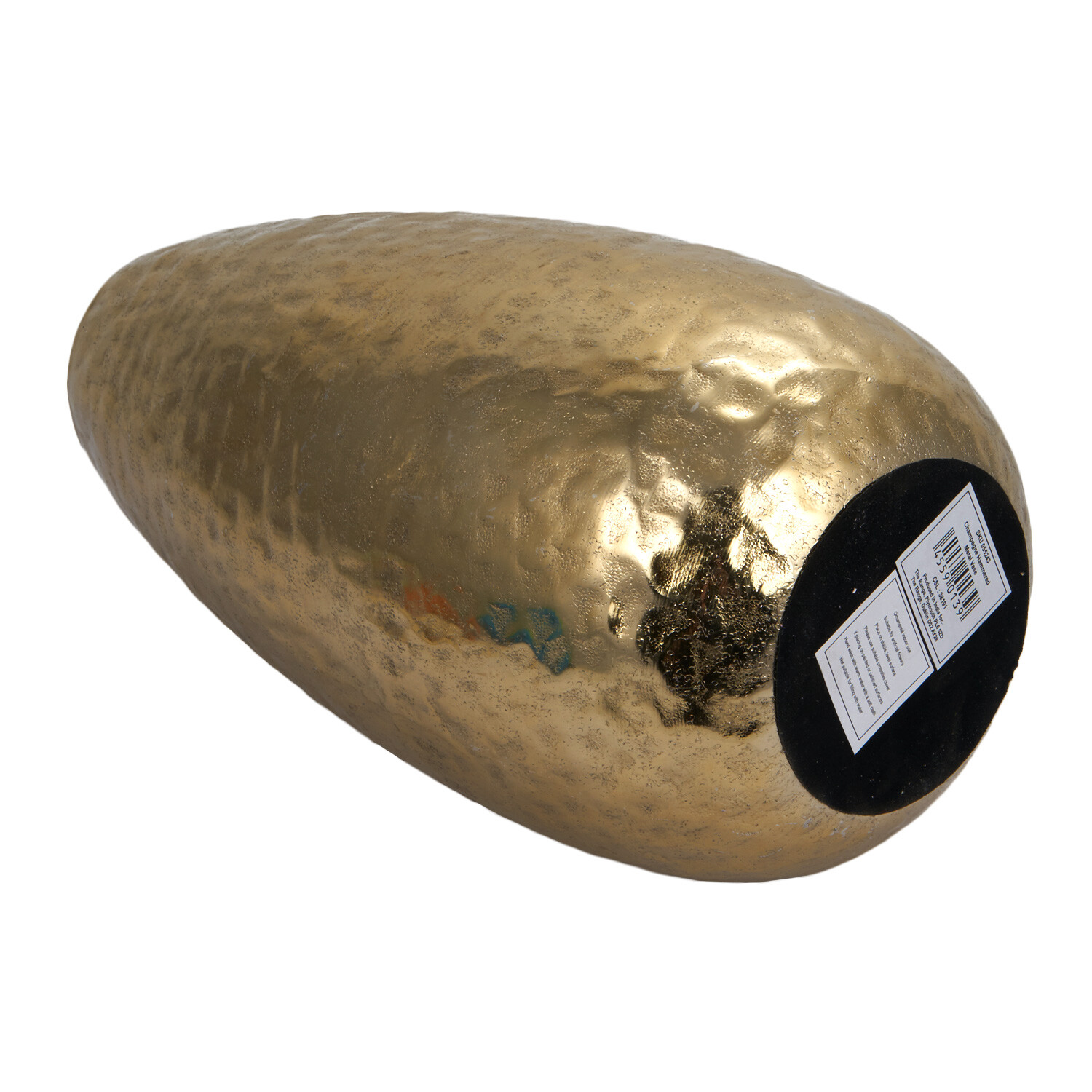 Hammered Champagne Metal Vase Image 4