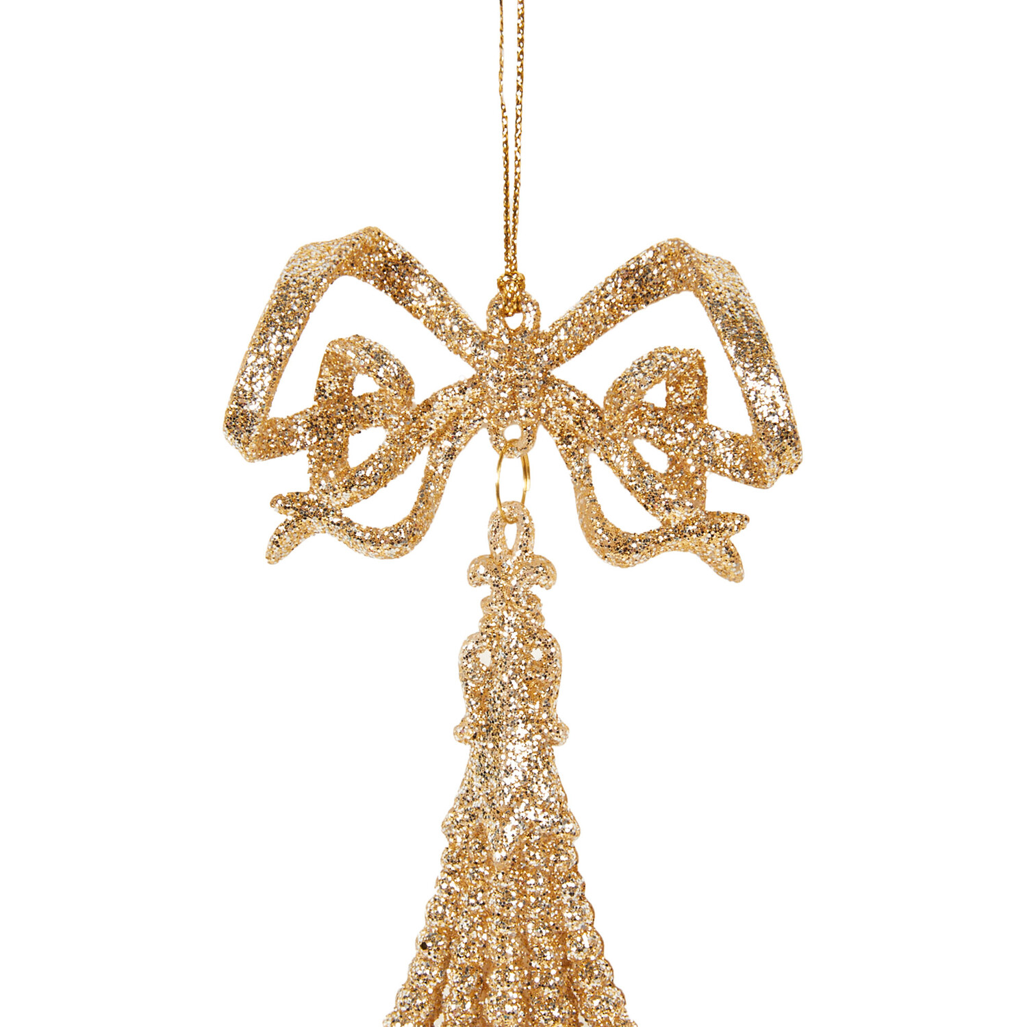 Champagne Gold Glitter Droplet Decoration - Champagne Gold Image 2