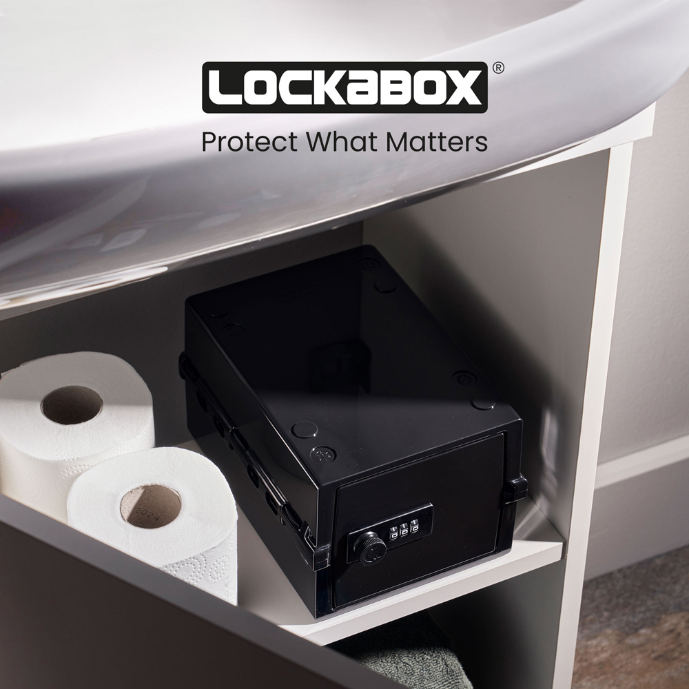 Lockabox 3L Opal White Lockable Mini Storage Box Image 9