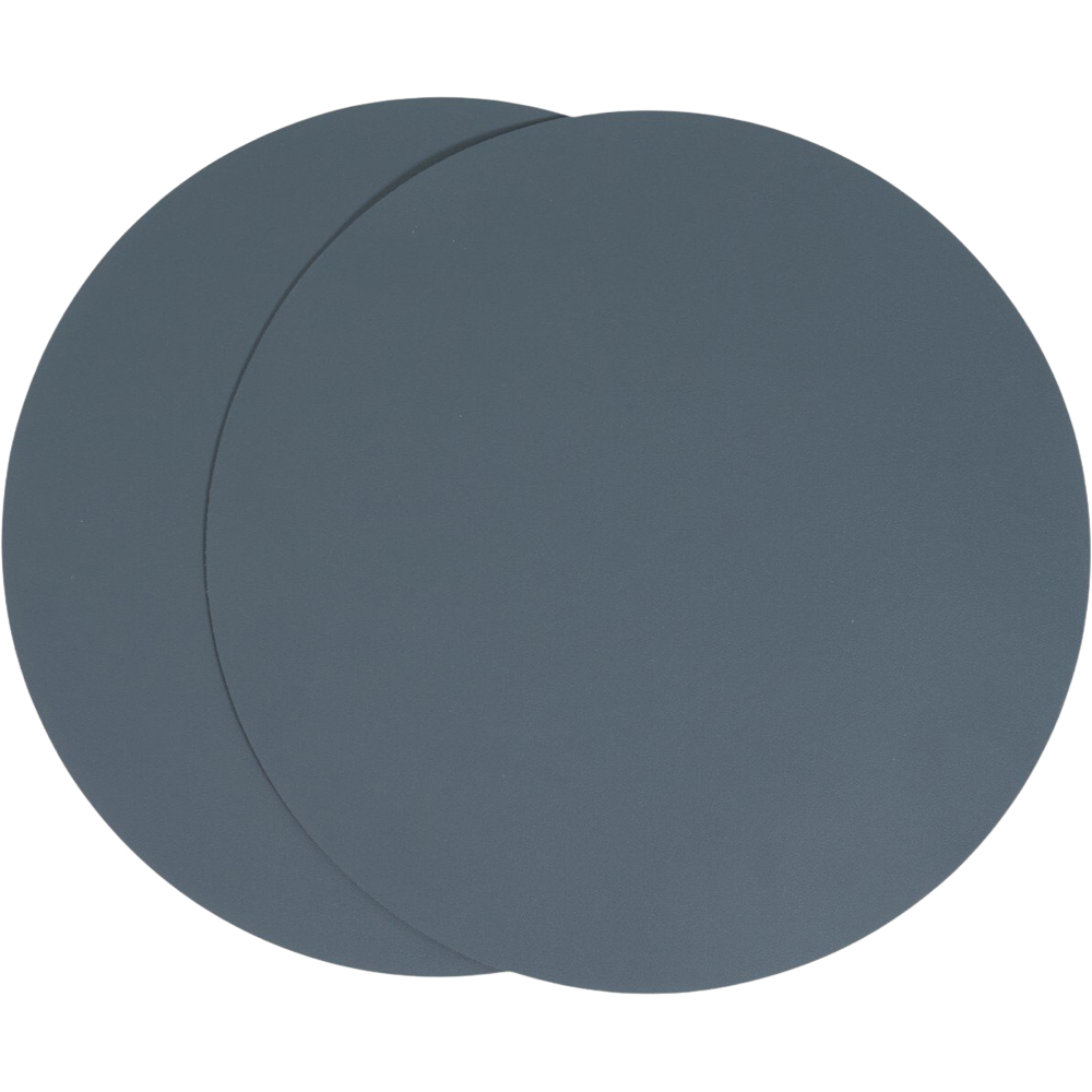 Set of 2 Faux Leather Placemats Charcoal Grey Image 2