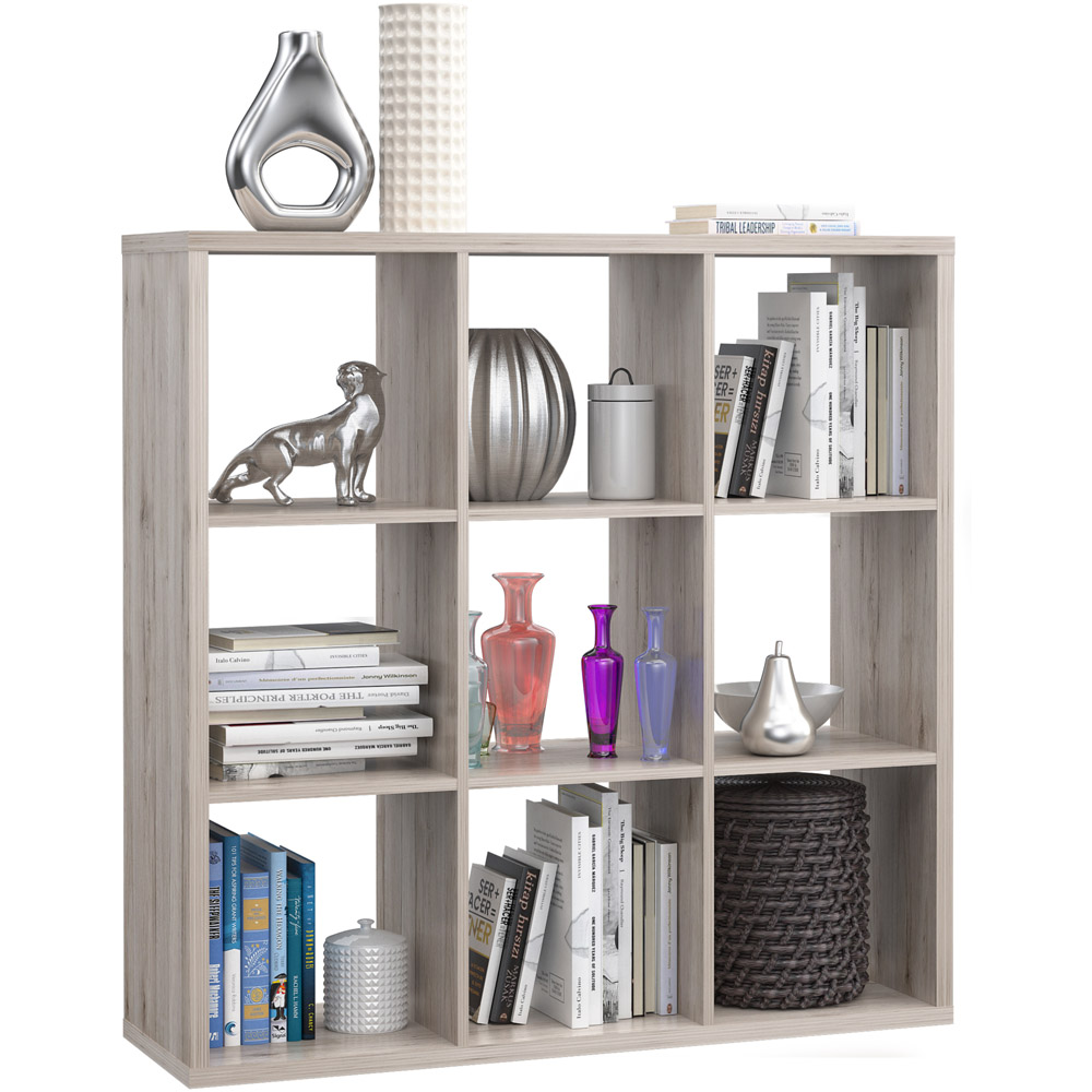 Florence Mauro 9 Shelf Sand Oak Bookcase Image 5