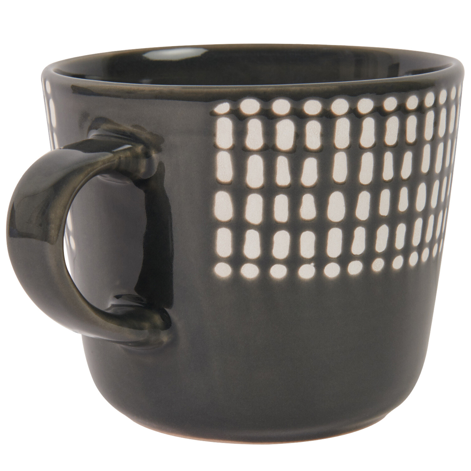 Half Dots Black Wax Resistant Mug - Black Image 2