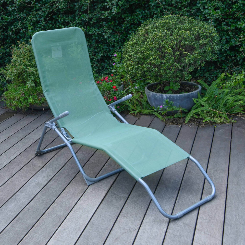 Outdoor Essentials Barcelona Sage Sun Lounger Image 3