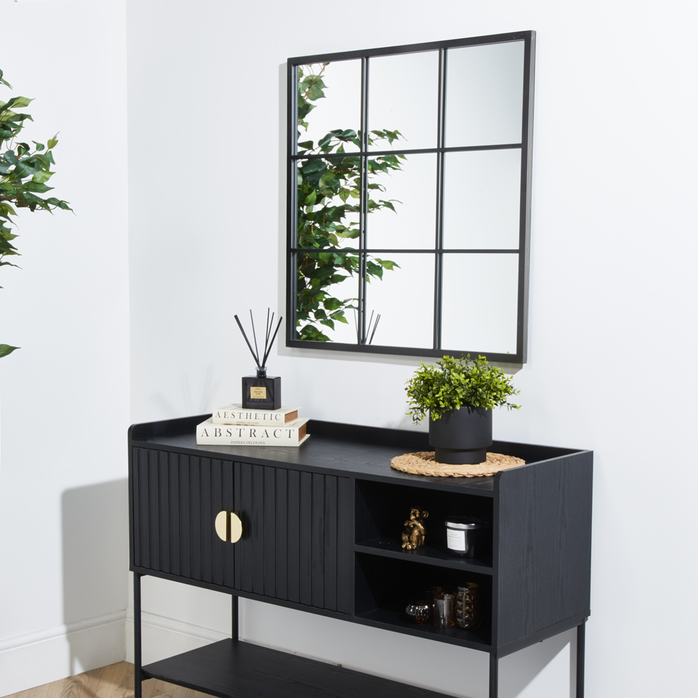 Square Black Indoor and Outdoor Window Mirror Image 3