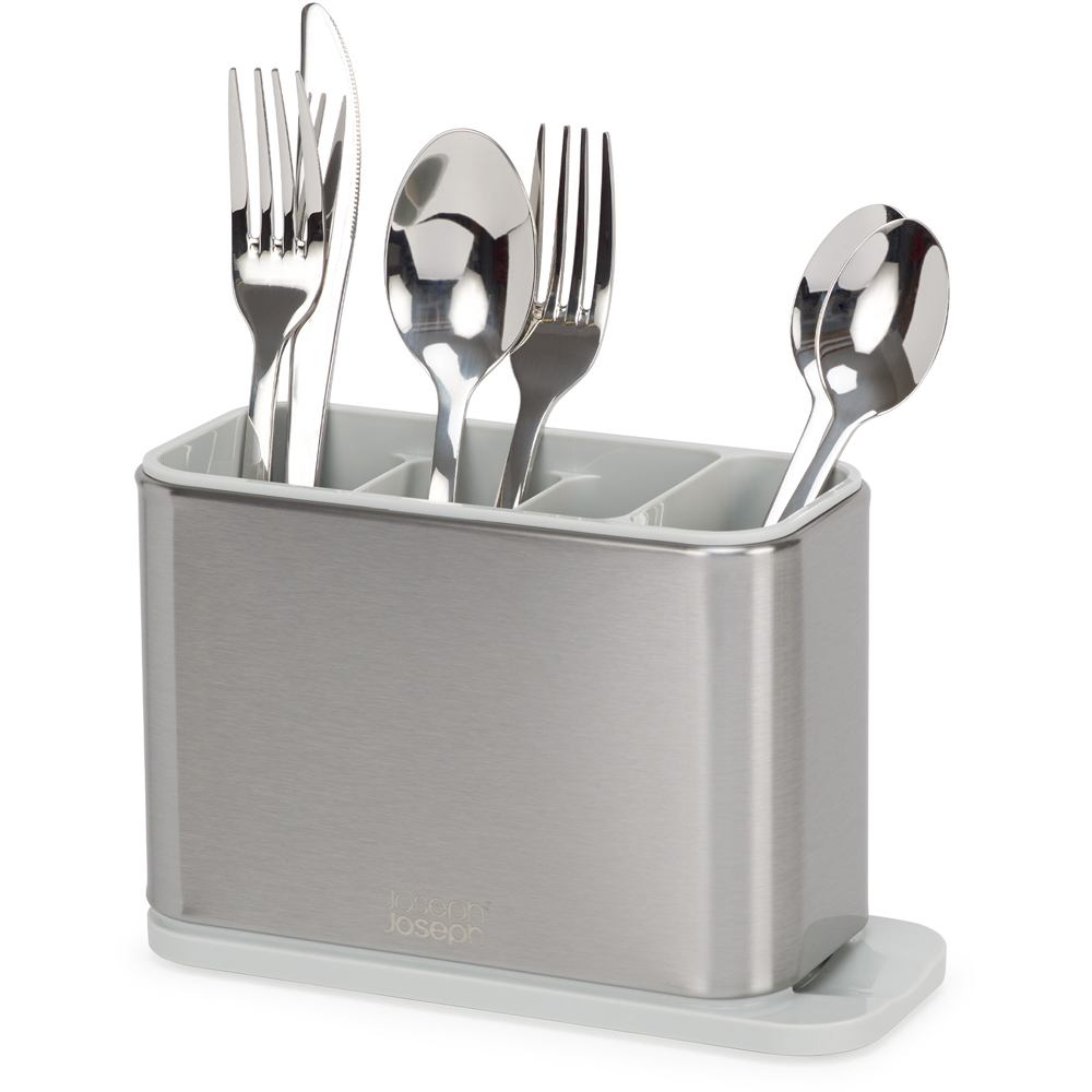 Joseph Joseph Surface Stone Stainless Steel Large Cutlery Drainer Image 3
