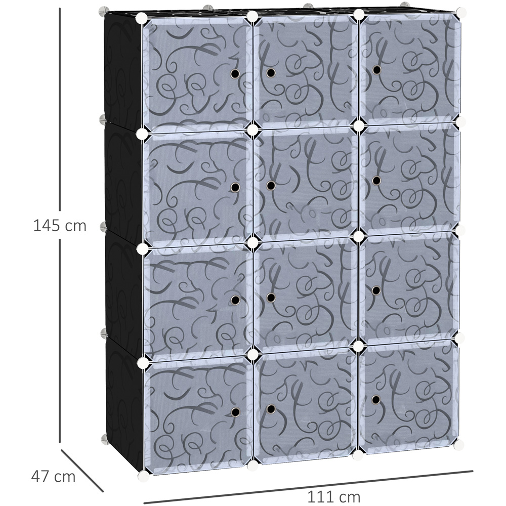 Portland Multi-Storage Modular Plastic Cube Cabinet Image 9
