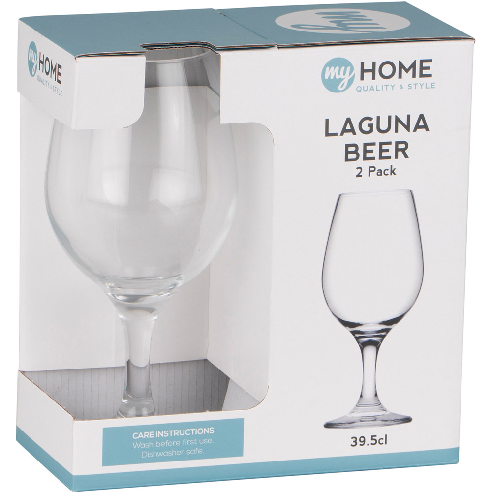 My Home Clear Laguna Beer Glass 2 Pack Image 2