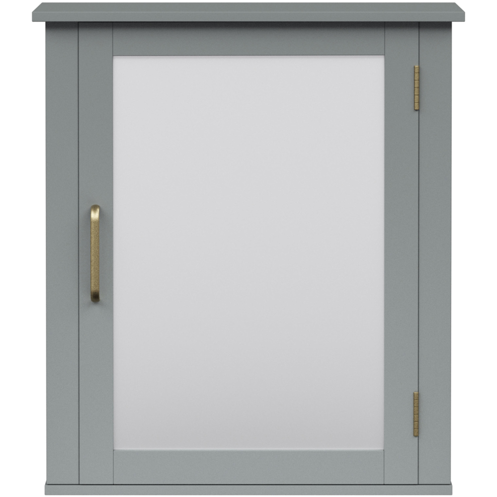 Teamson Home Mercer Grey Wooden Mid Century Medicine Cabinet Image 2