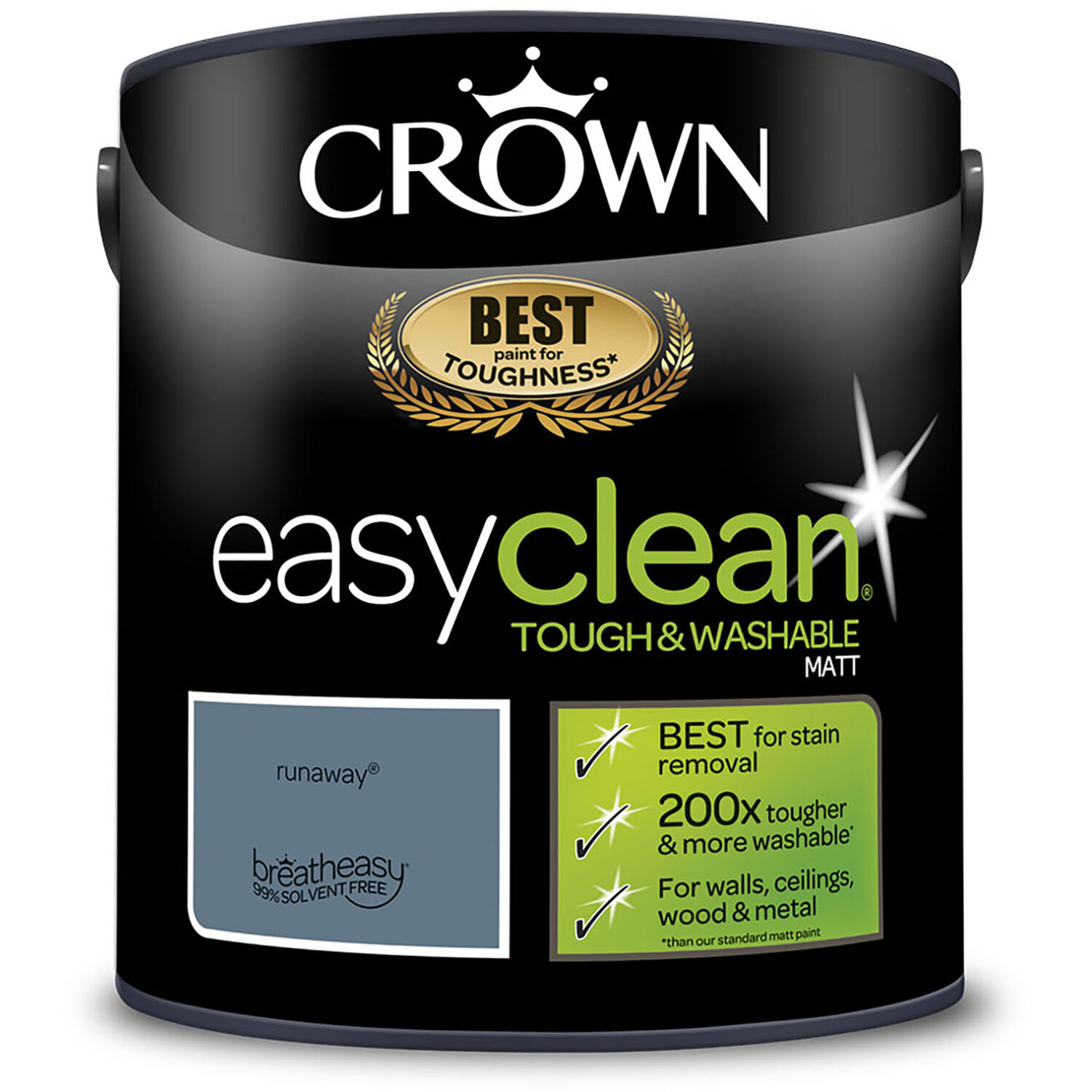 Crown Easyclean Matt Emulsion Paint - Runaway Image 7