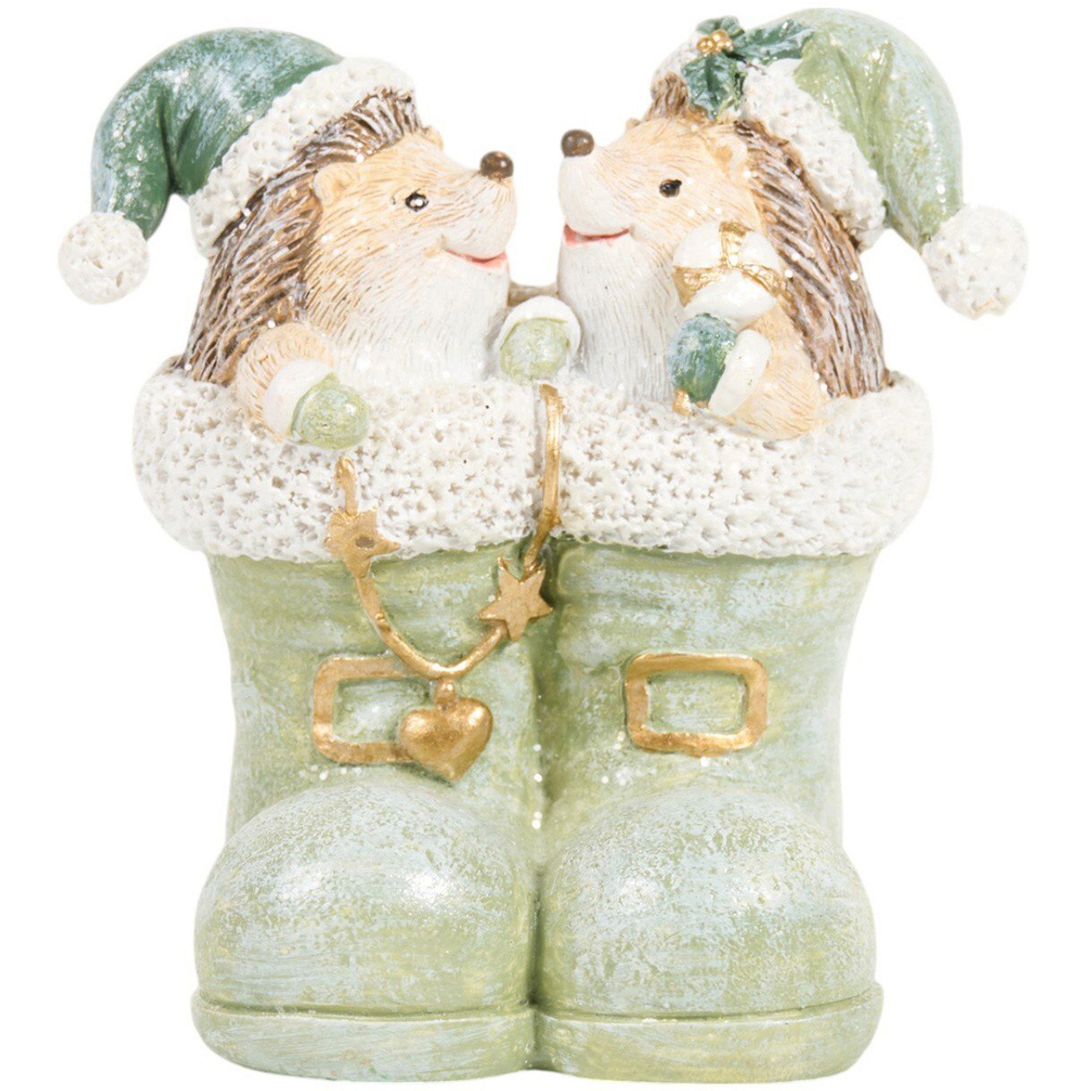 Sage Green Hedgehog Ornament Image 4