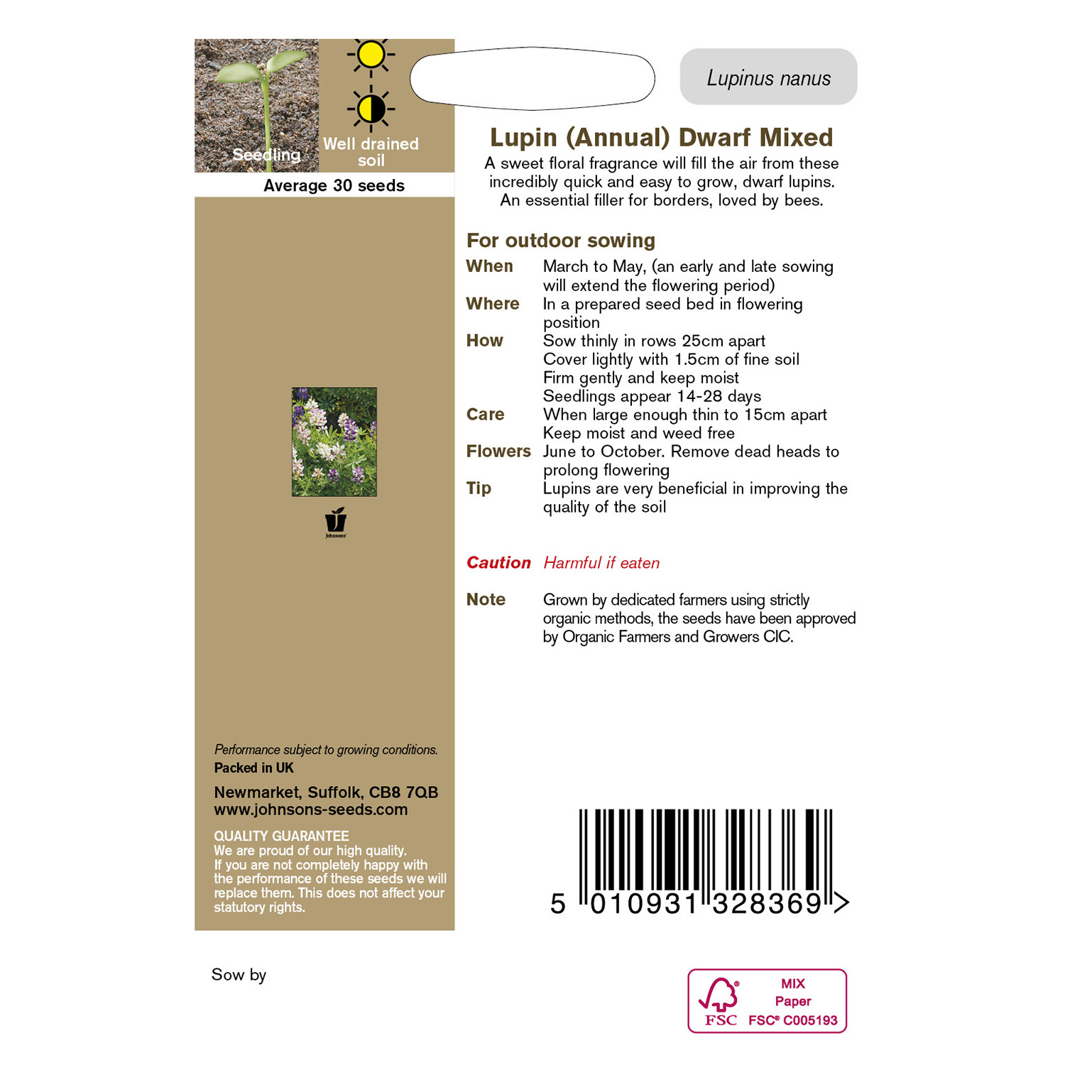 Johnsons Lupin Annual Dwarf Mixed Image 2