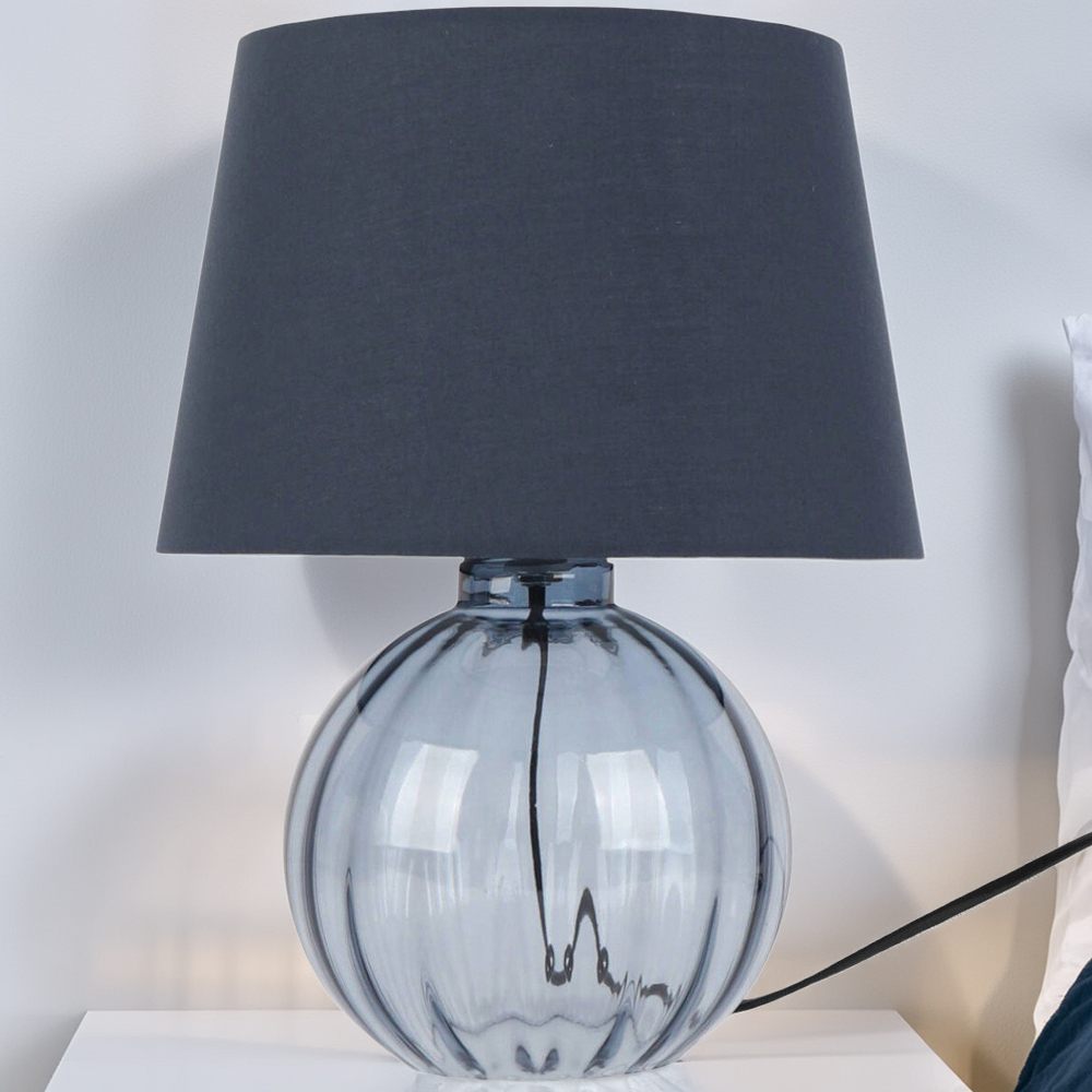 Aven Glass Table Lamp Blue Image 6