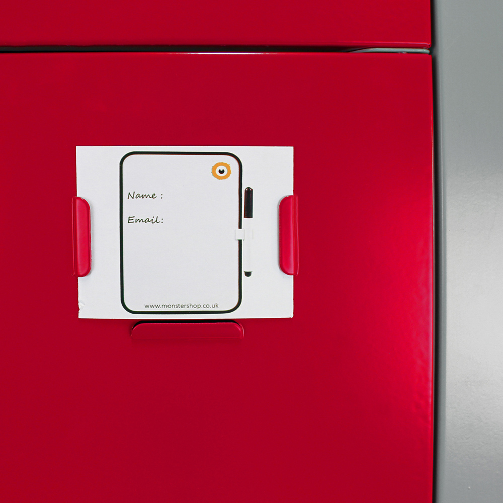 MonsterShop 6 Door Red Metal Storage Locker Image 6