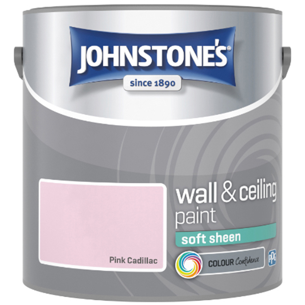 Johnstone's Walls & Ceilings Soft Sheen Pink Cadillac Paint 2.5L Image 2