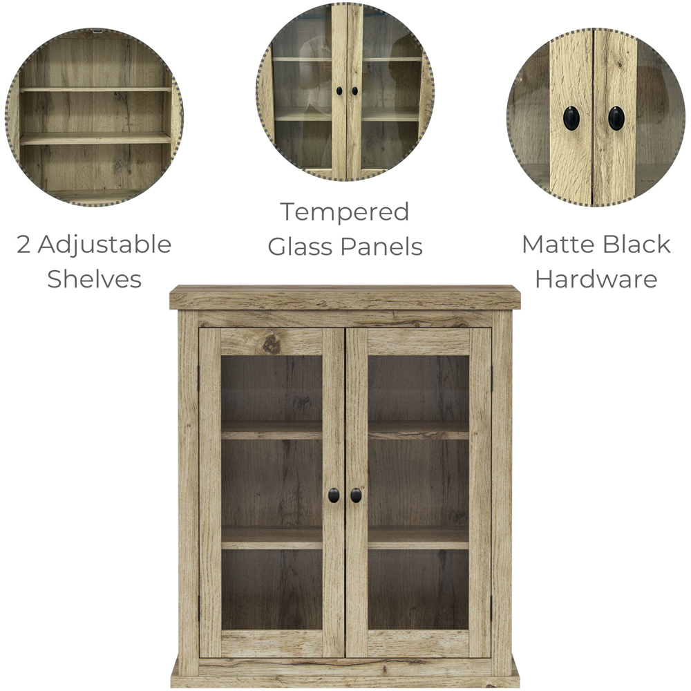 Teamson Home Donovan 2 Door Light Oak Wall Cabinet Image 3