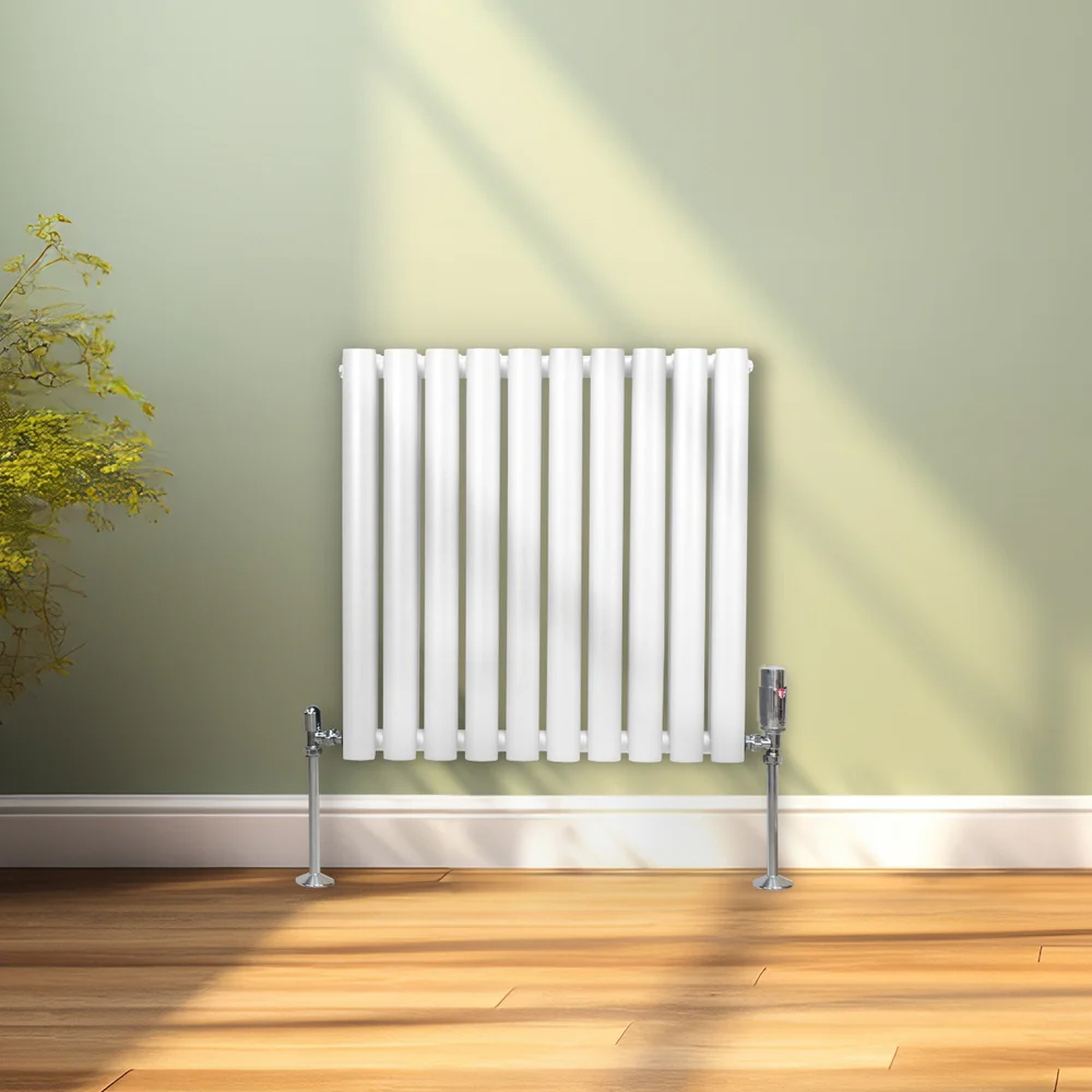 Monster Shop 2648BTU White Oval Column Radiator 600 x 600mm Image 2