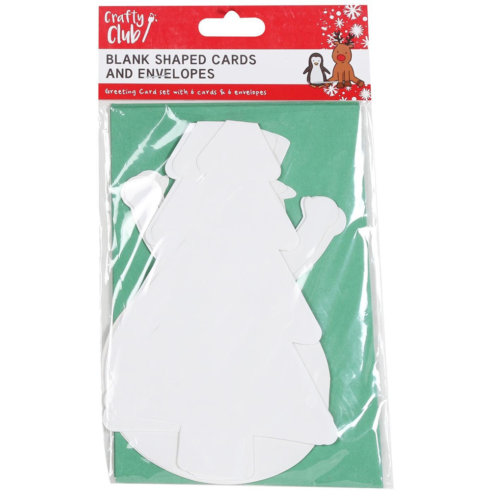 Blank Christmas Shaped Cards and Envelopes Image 1