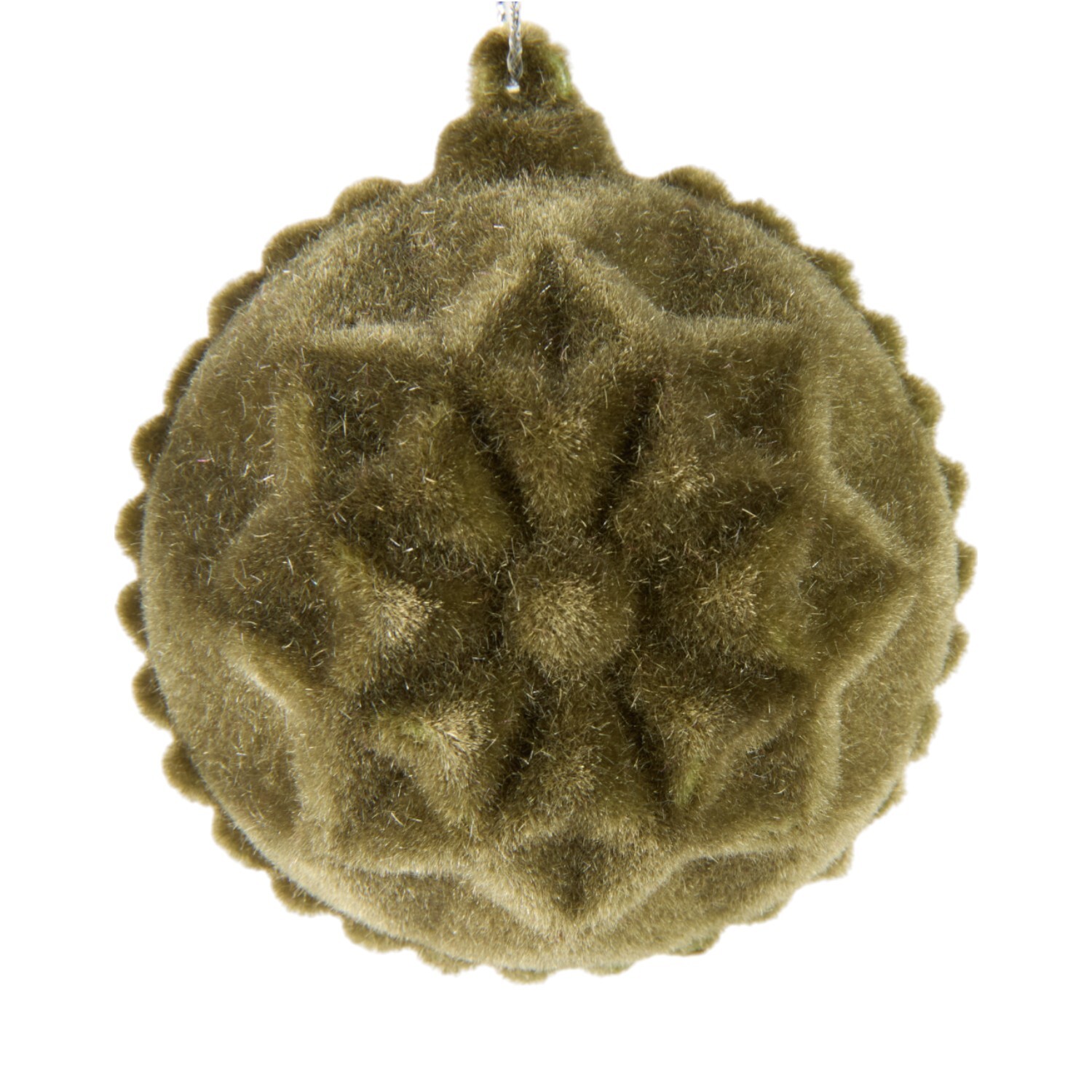 Set of 2 Textured BaublesOlive Image 5