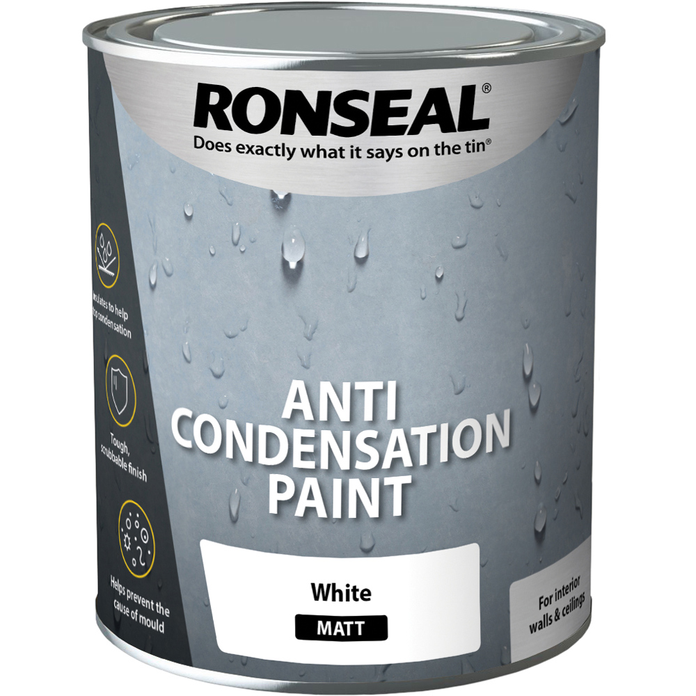 Ronseal Walls & Ceilings White Matt Anti-Condensation Paint 750ml Image 2