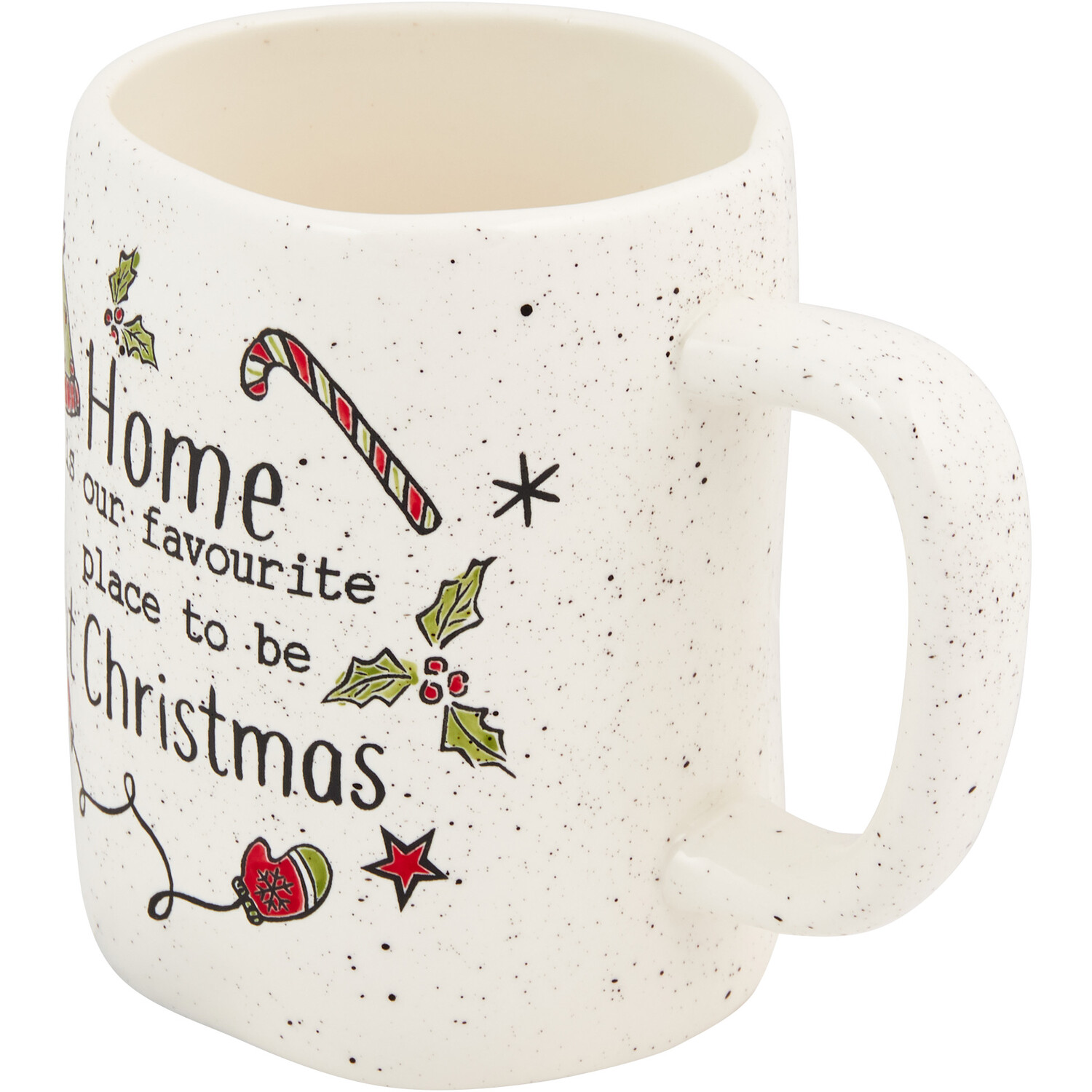 Festive Stone Christmas Mug - White Image 2