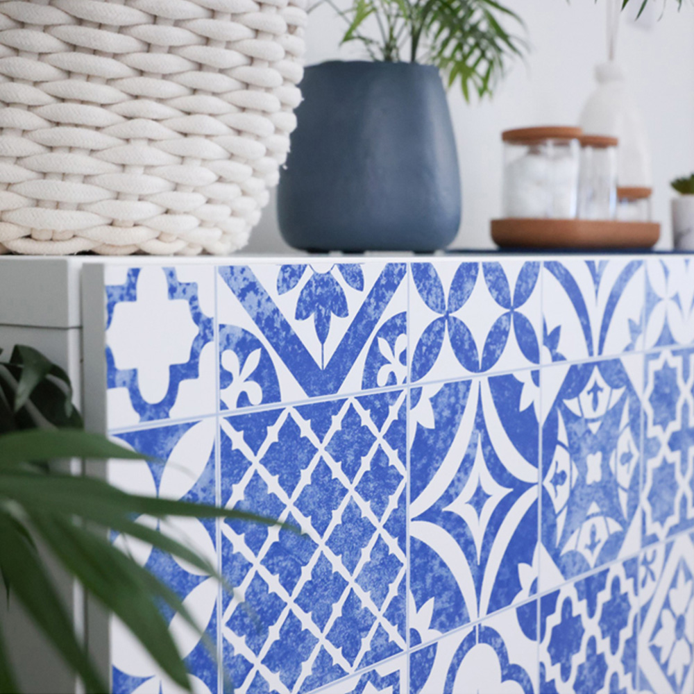 d-c-fix Zuladi Self Adhesive Vinyl Film - Blue and White Image 6