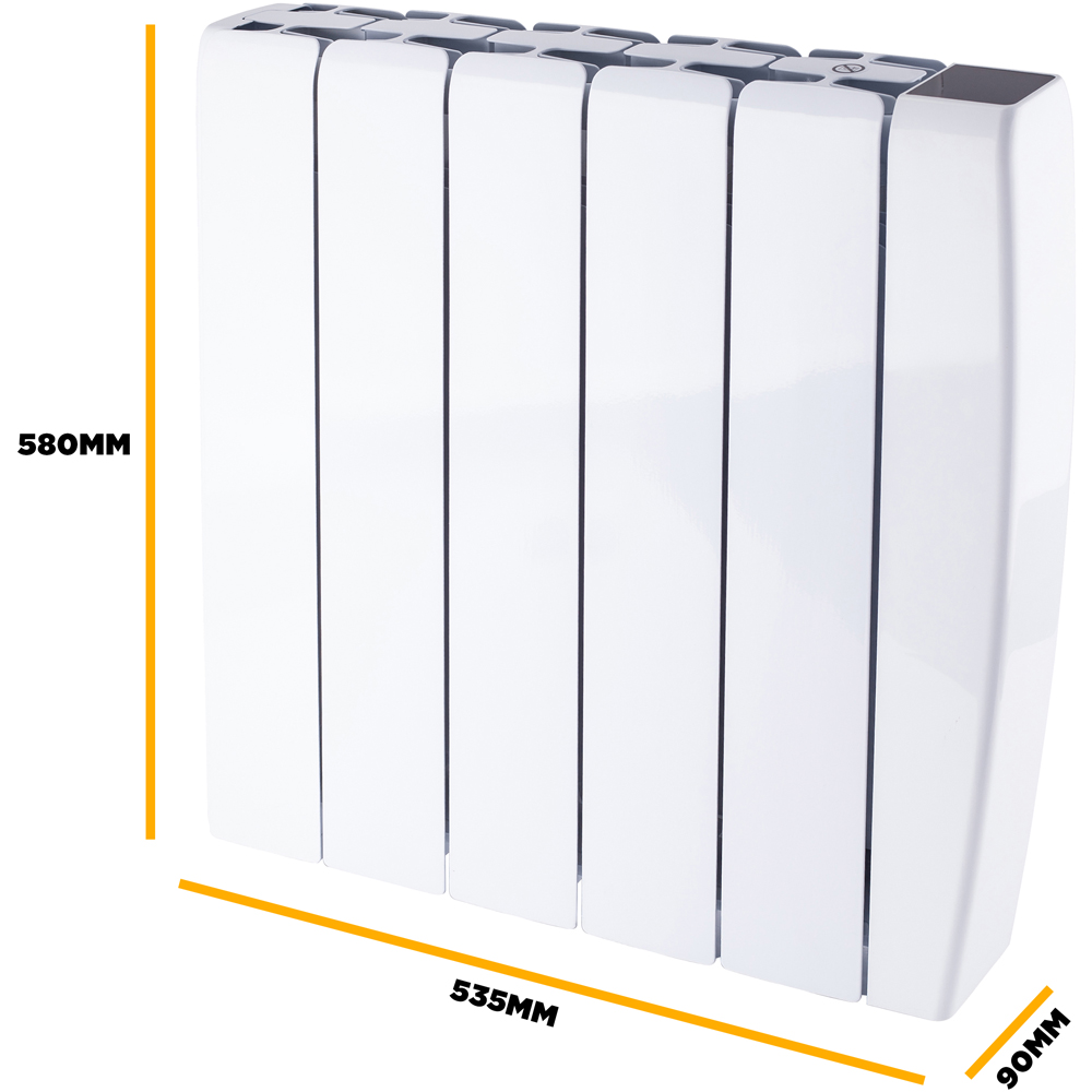 TCP Smart White Ceramic Wall-Mounted Electric Panel Radiator 1500W Image 7