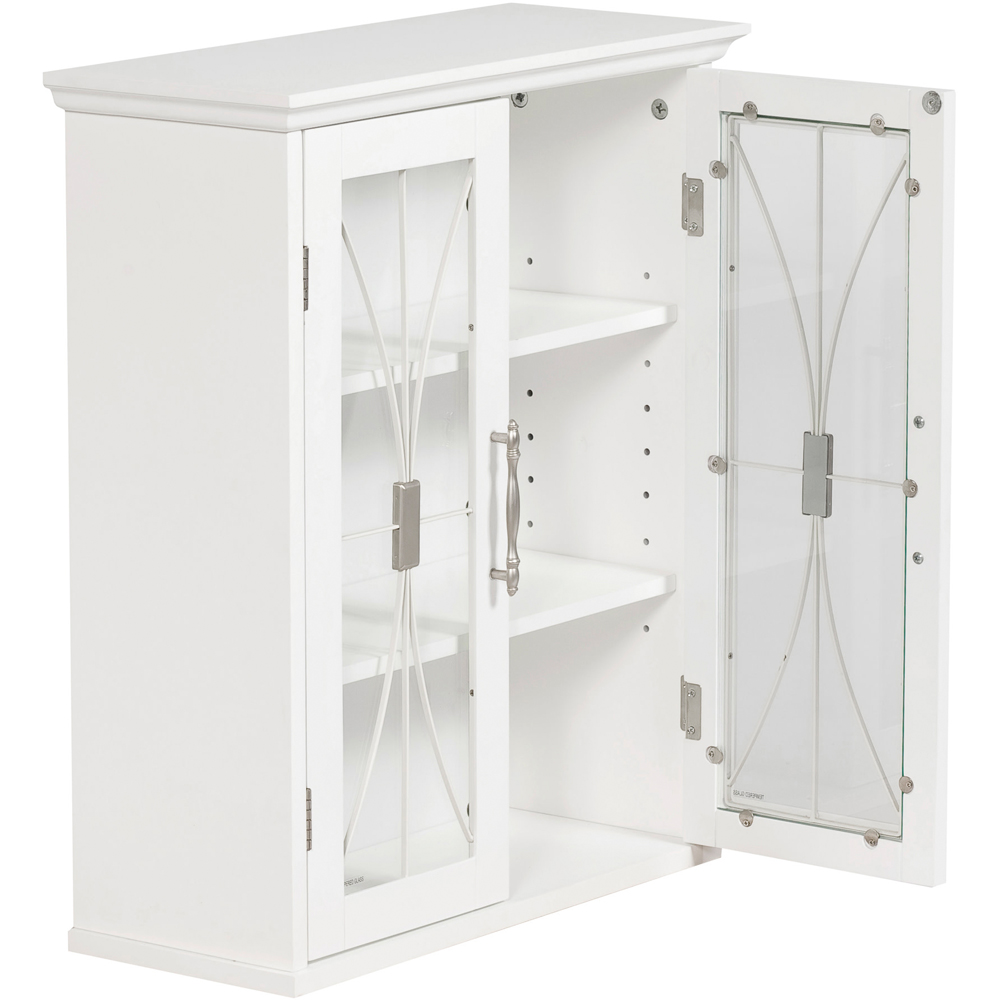 Teamson Home Delaney 2 Door White Removable Wooden Wall Cabinet Image 6