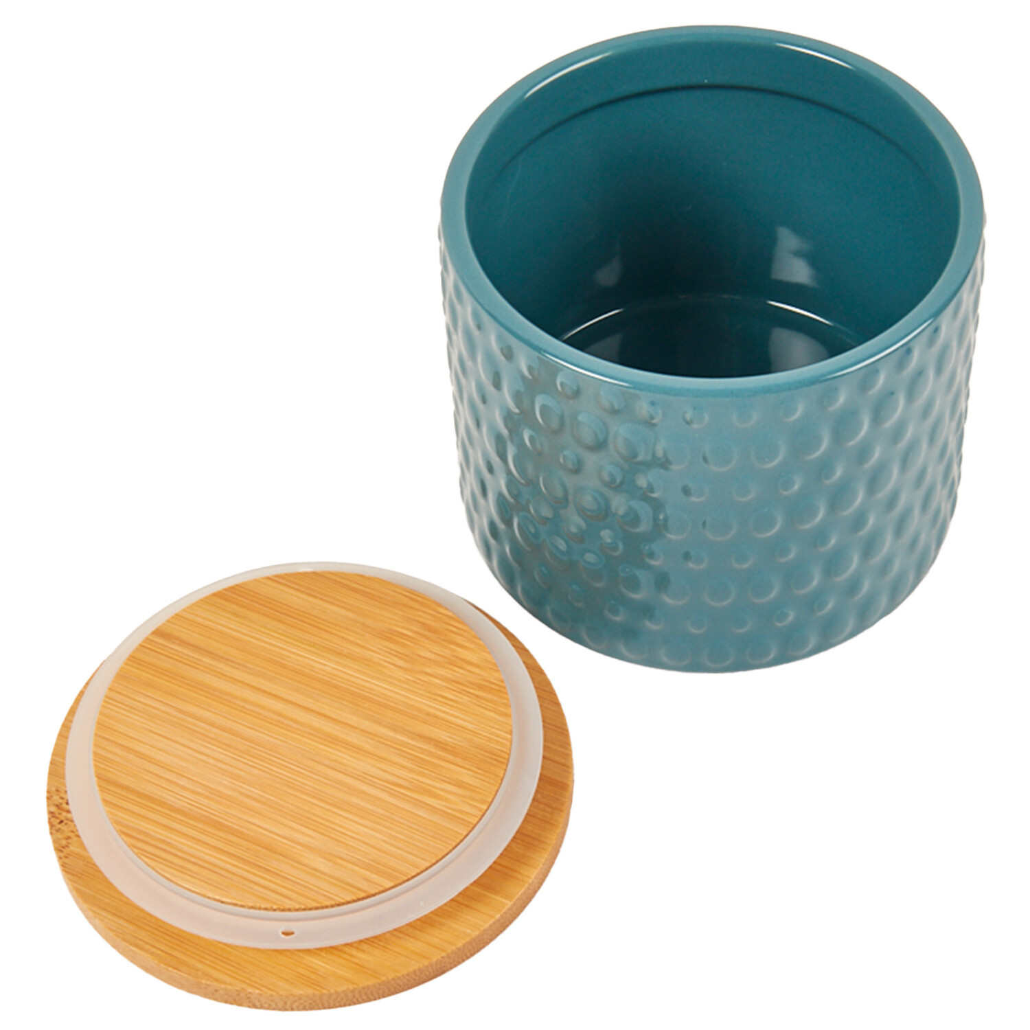 Embossed Dots Stacking Canister Teal - Teal Image 5