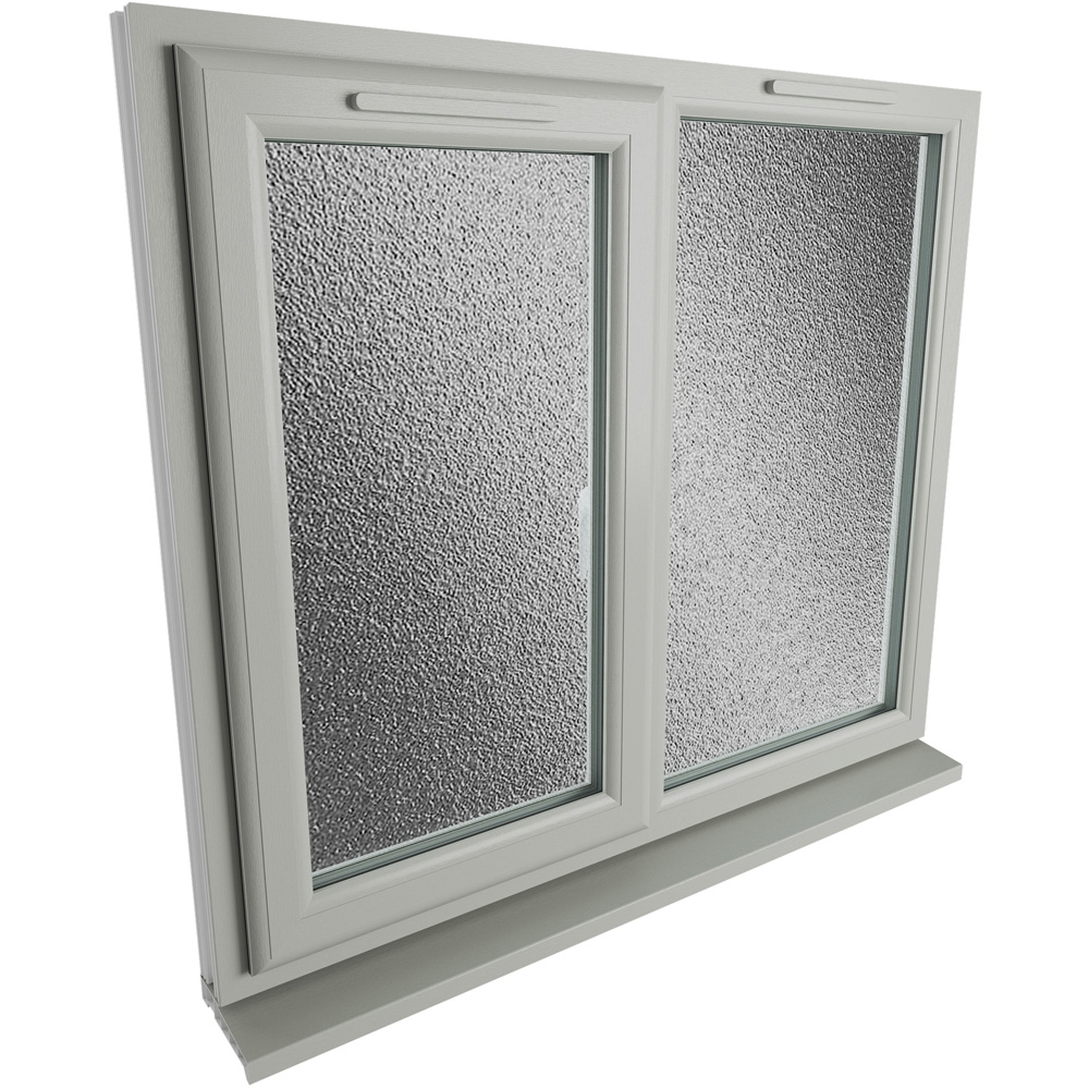Crystal Agate and White LH Side Hung Next to a Fixed Obscure Double Glazed Window 1190 x 1190mm Image 4