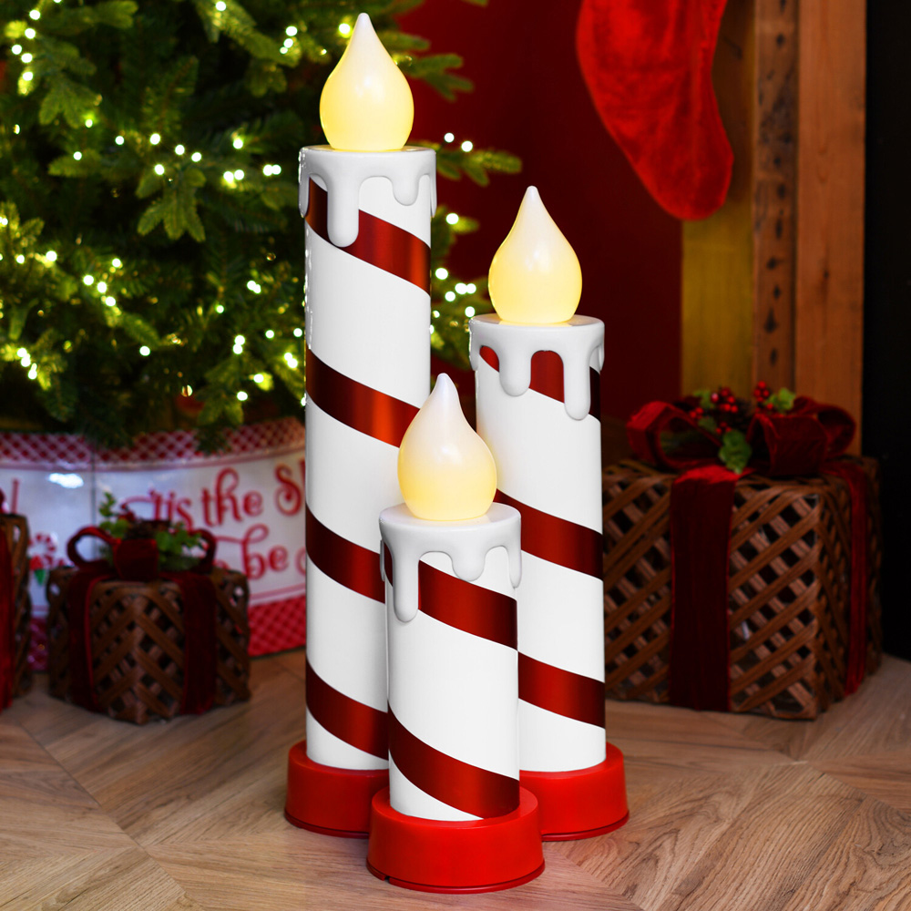 Triple LED Candle StickWhite and Red Image 2