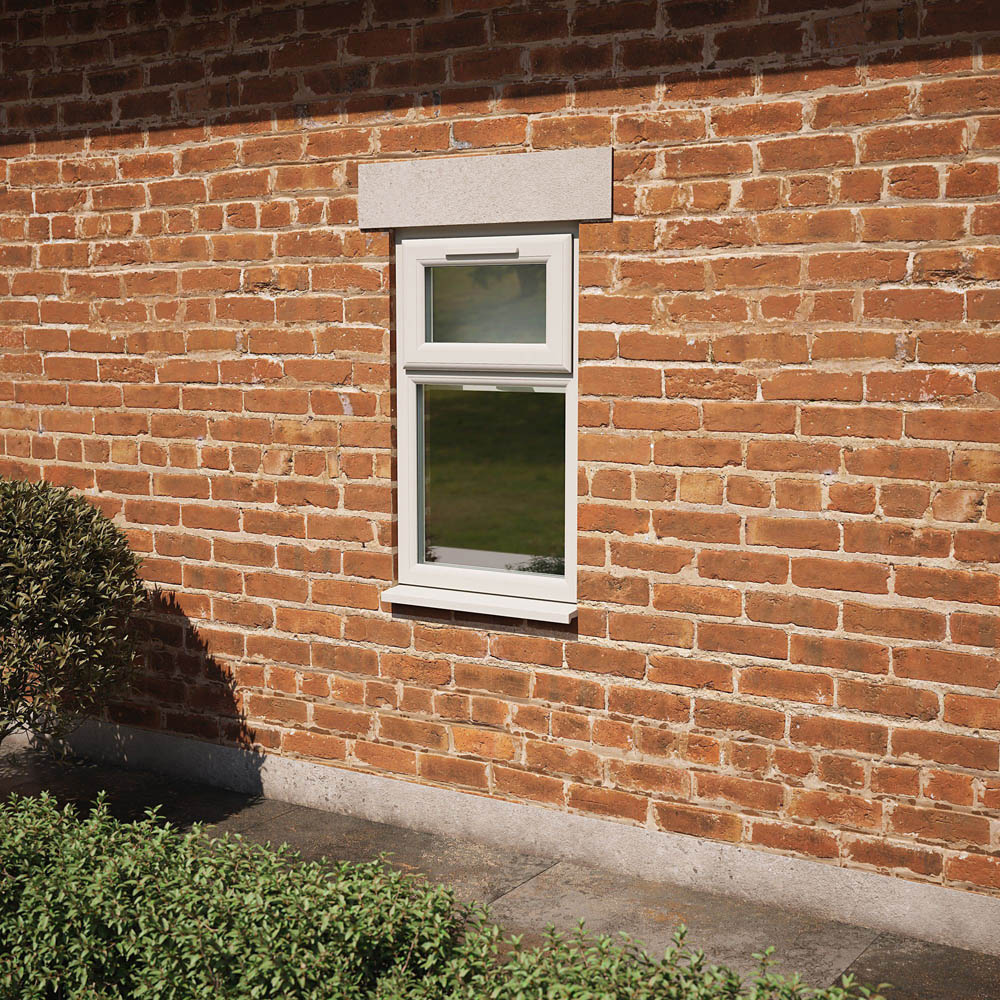 Crystal Agate and White Top Hung Over Fixed Light Clear Double Glazed Window 610 x 1190mm Image 2