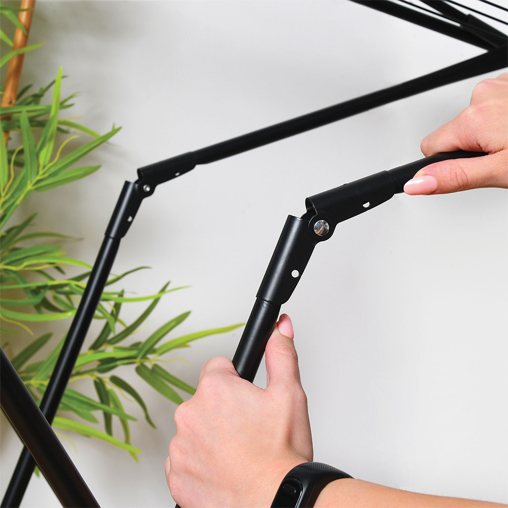 Living Solutions Wire Clothes Airer 18m - Black Image 3